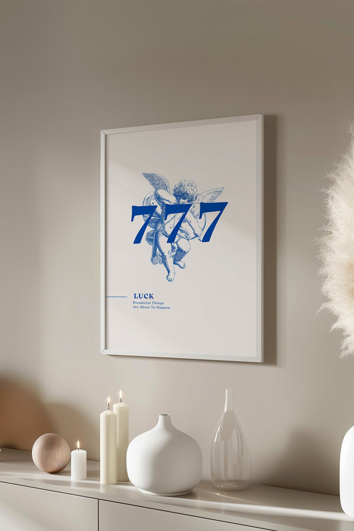 Lucky You Serisi Beyaz Çerçeveli Poster, Tablo Duvar Dekoru No:27