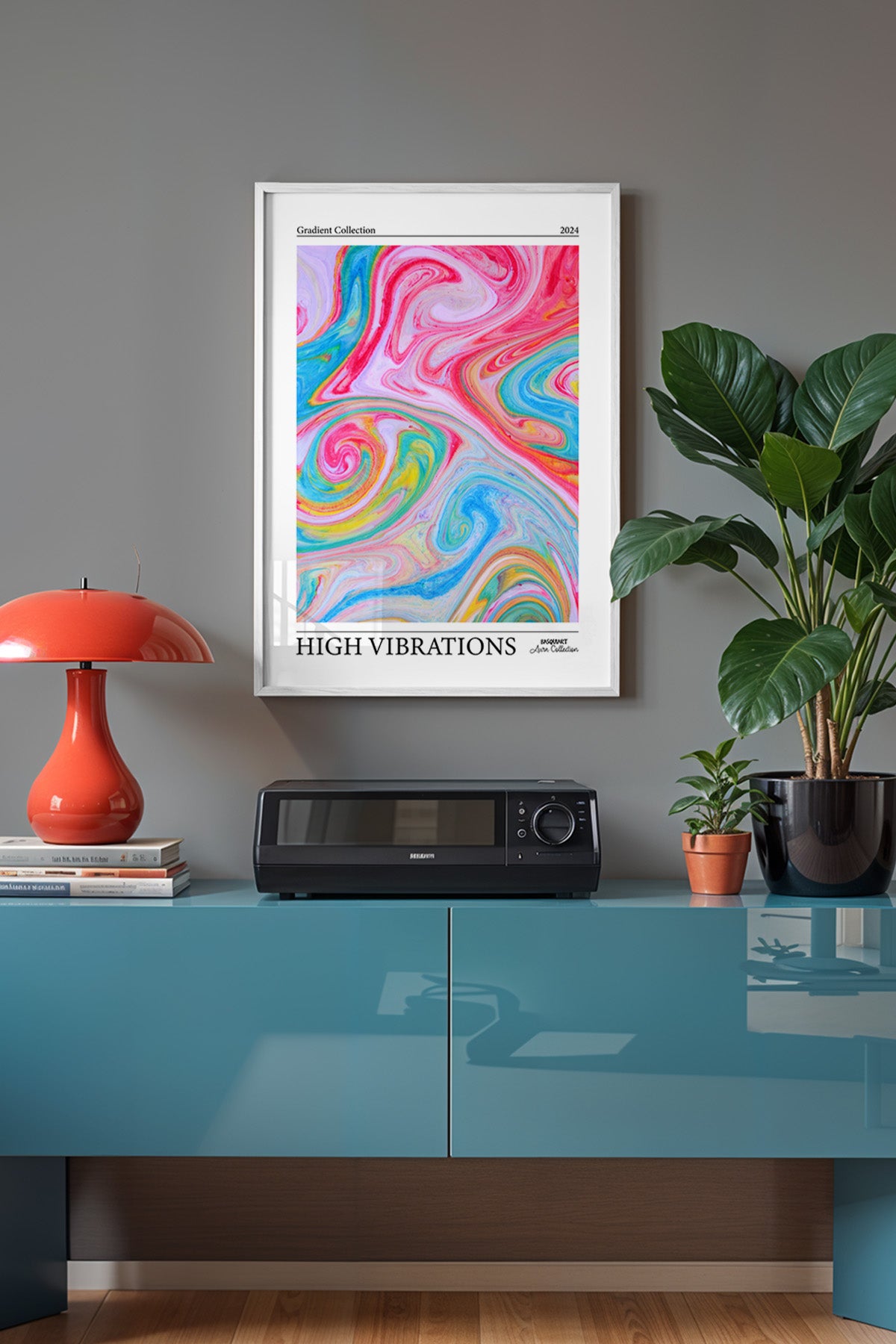 Aura Serisi Beyaz Çerçeveli Poster, Tablo No:50