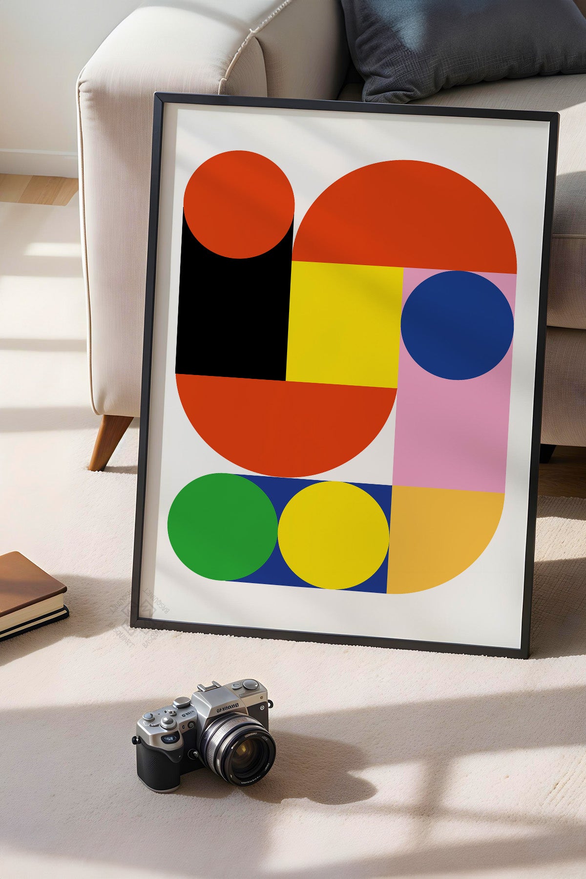 Bauhaus Serisi Siyah Çerçeveli Poster, Tablo No:15