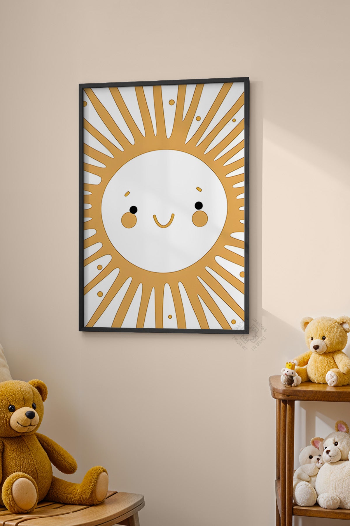 Çocuk Odası, Bebek Odası Siyah Çerçeveli Poster, Tablo No:65