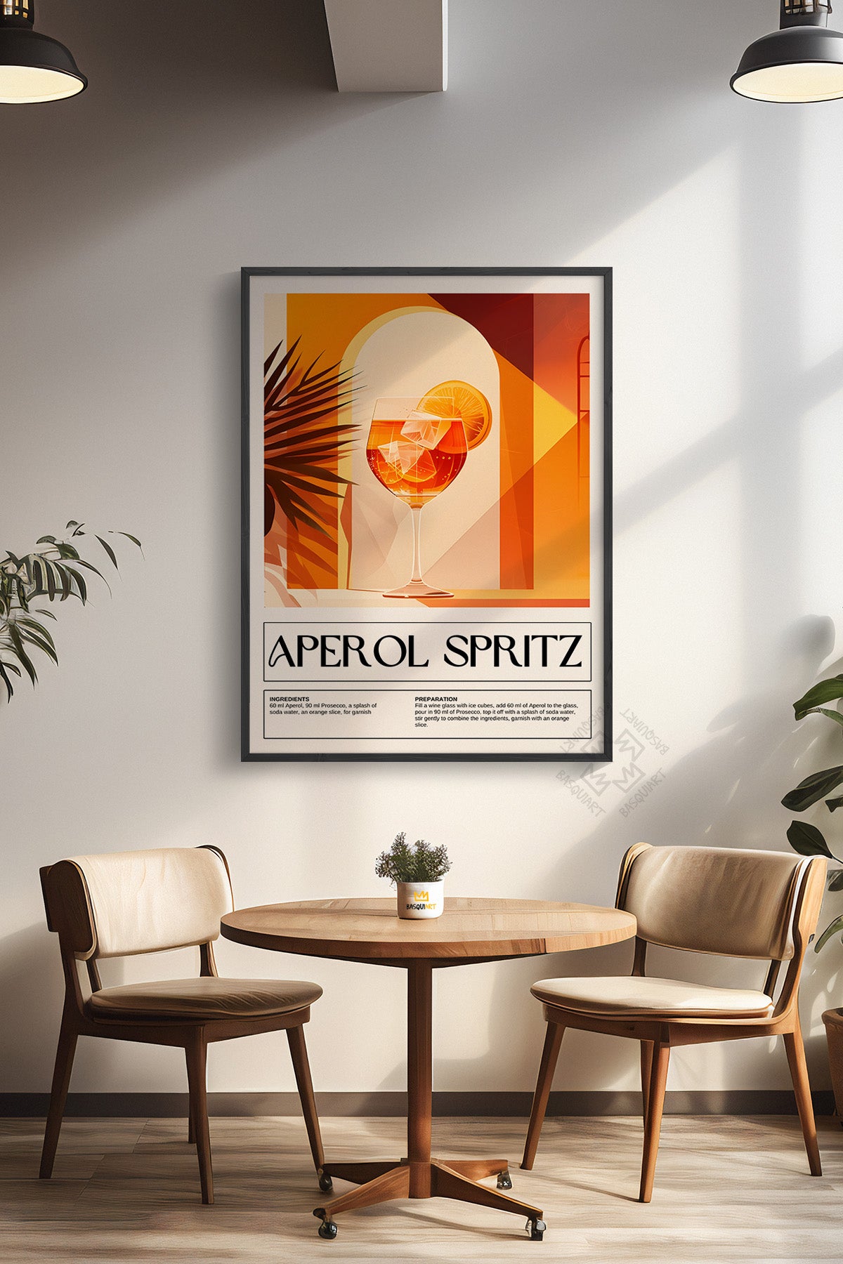 Kokteyl Serisi Siyah Çerçeveli Poster, Tablo, Cafe, Restoran, Mutfak Duvar Dekoru No:6