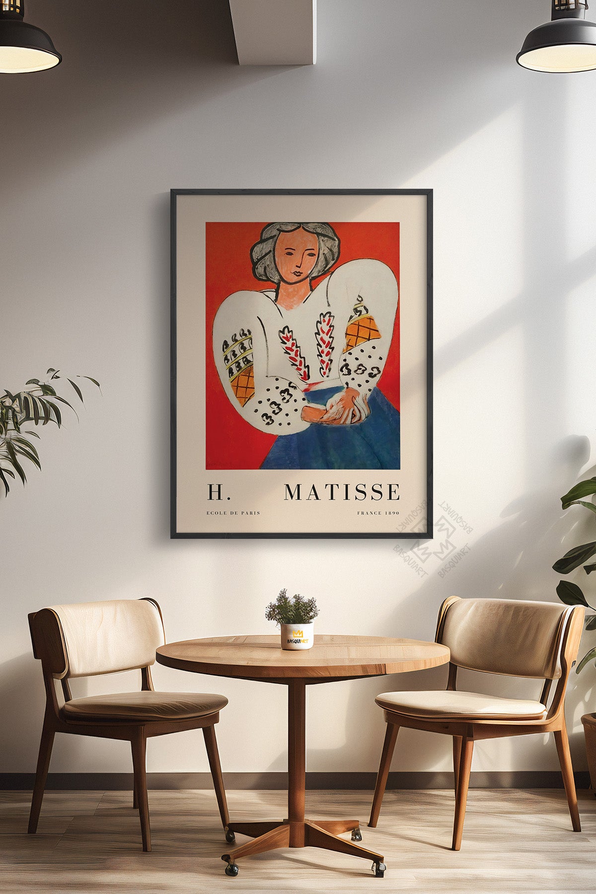 Henri Matisse Serisi Siyah Çerçeveli Poster, Tablo Duvar Dekoru No:15