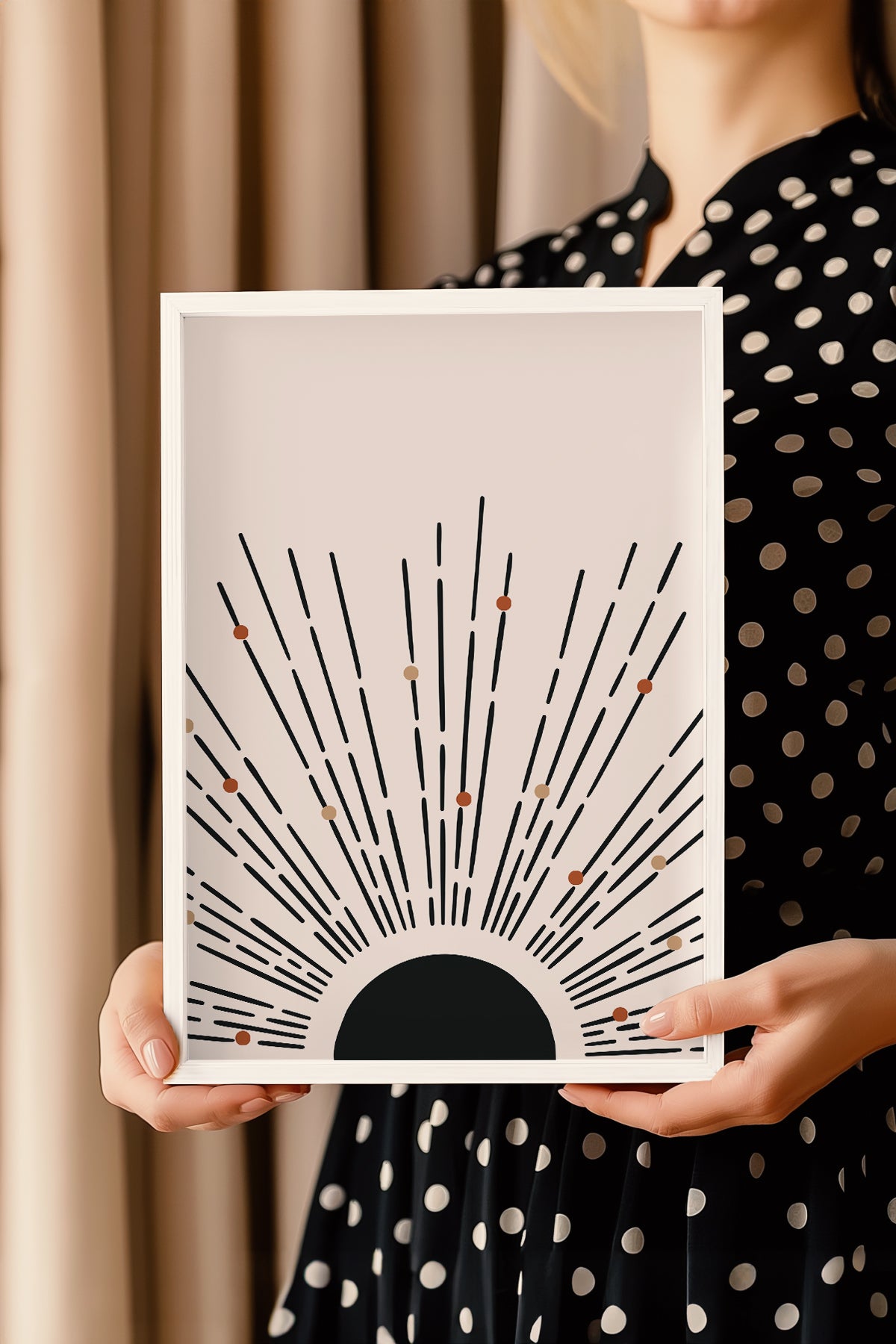 Bohemian Serisi Beyaz Çerçeveli Poster, Tablo No:6