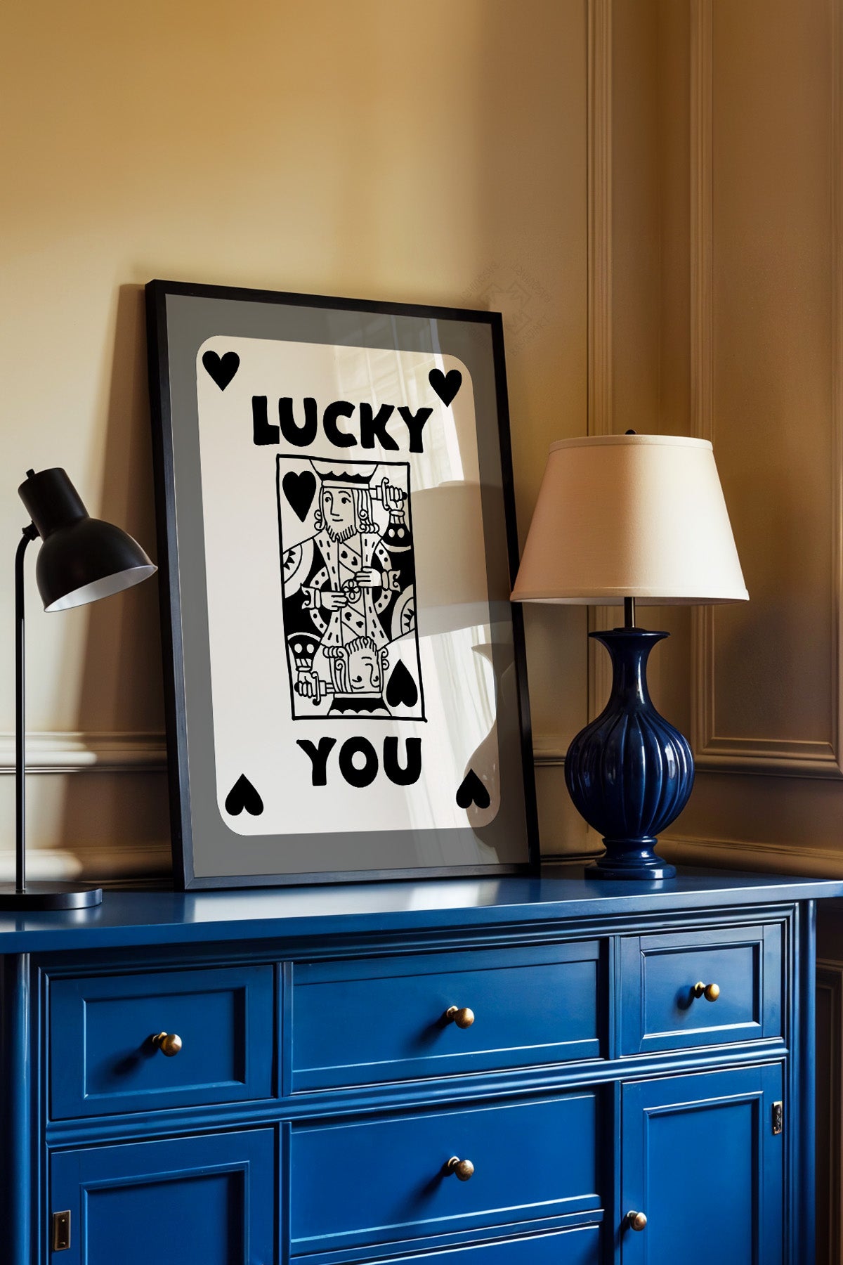 Lucky You Serisi Siyah Çerçeveli Poster, Tablo Duvar Dekoru No:105