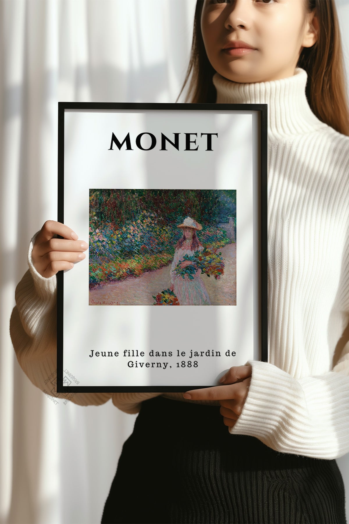 Claude Monet Serisi Siyah Çerçeveli Poster, Tablo Duvar Dekoru No:2