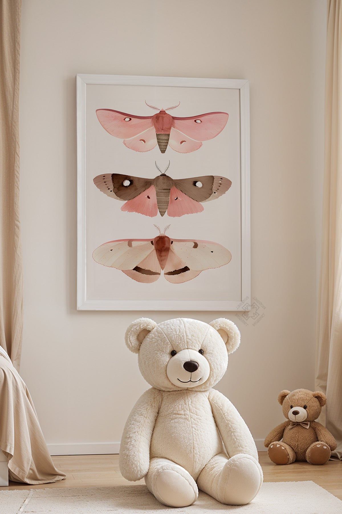 Çocuk Odası, Bebek Odası Beyaz Çerçeveli Poster, Tablo No:76