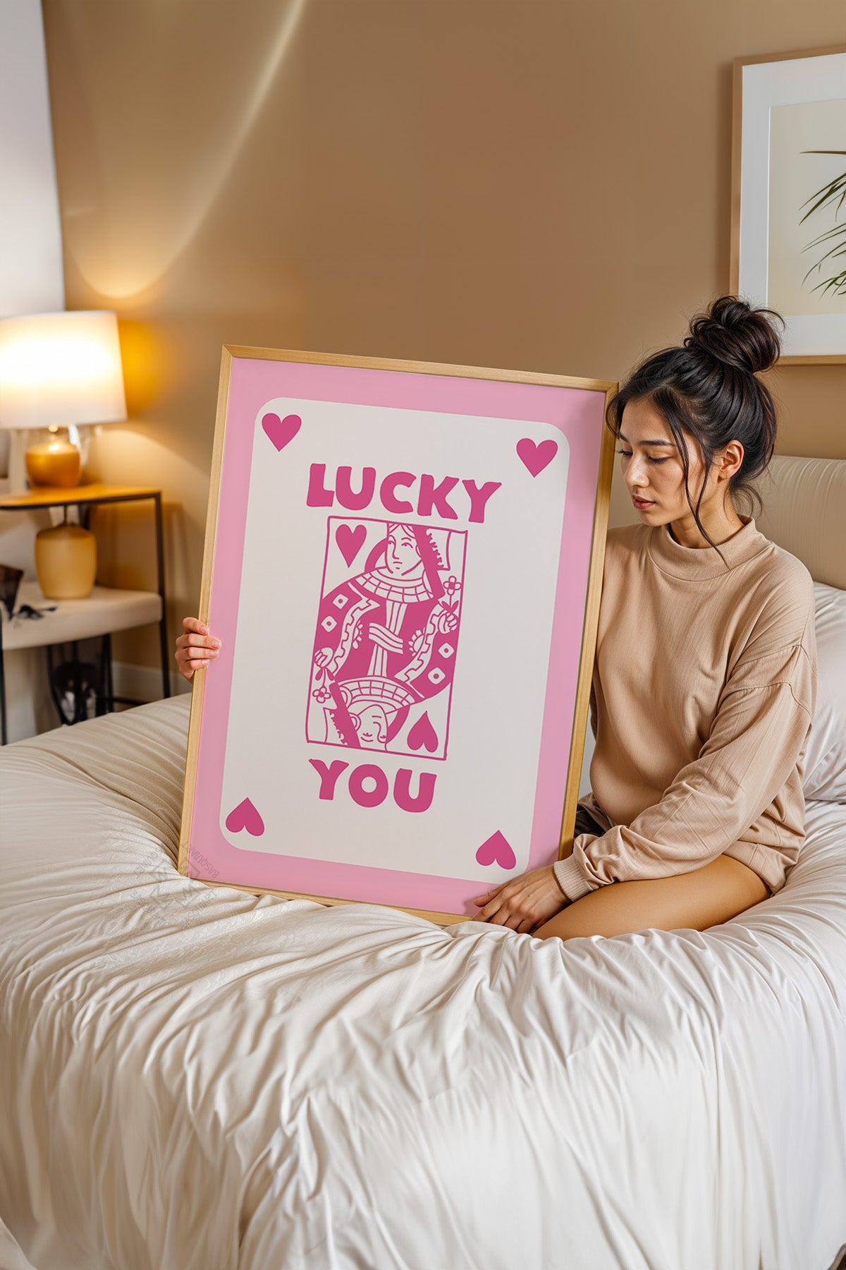 Lucky You Serisi Ahşap Çerçeveli Poster, Tablo Duvar Dekoru No:42