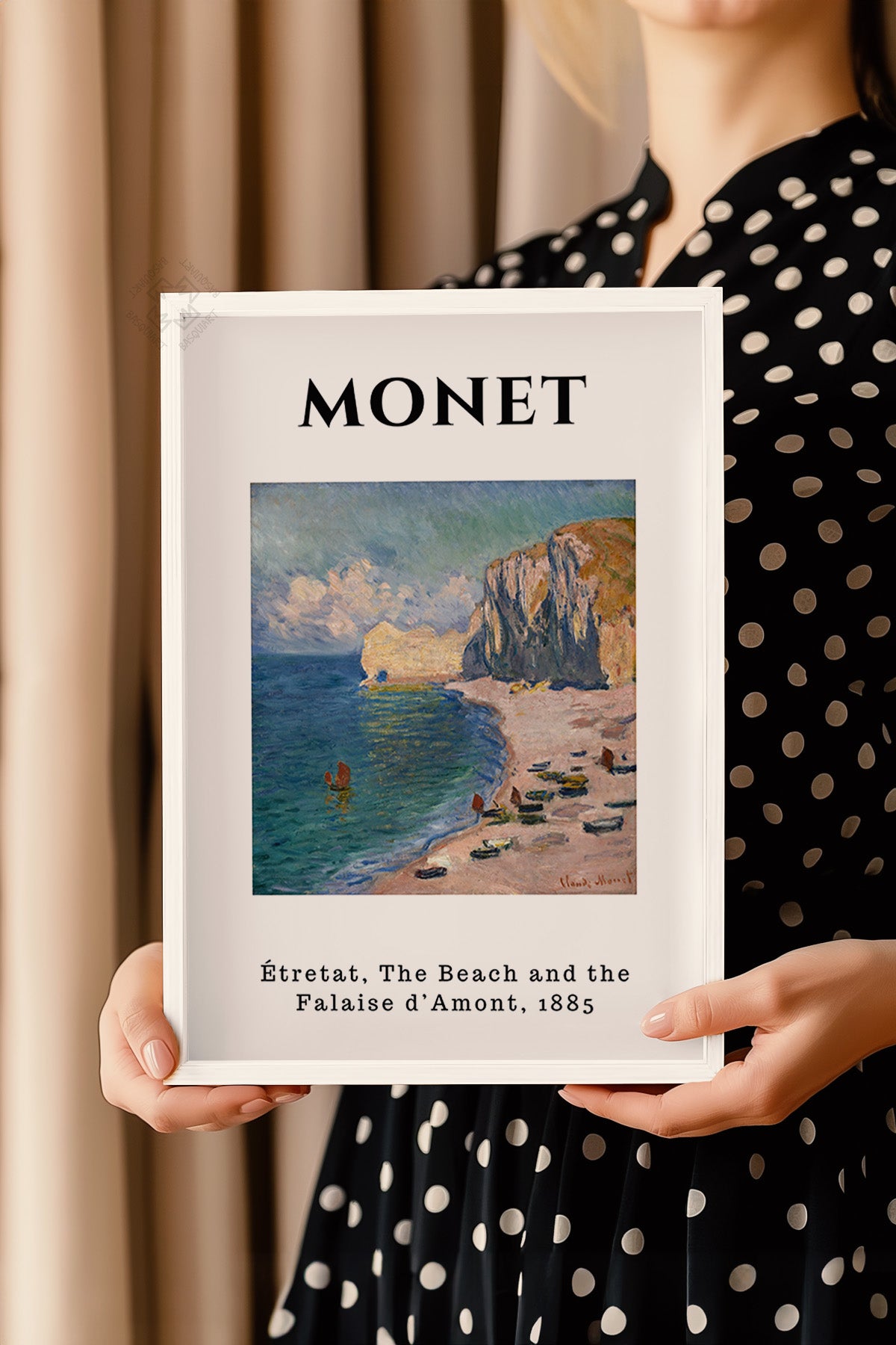 Claude Monet Serisi Beyaz Çerçeveli Poster, Tablo Duvar Dekoru No:4