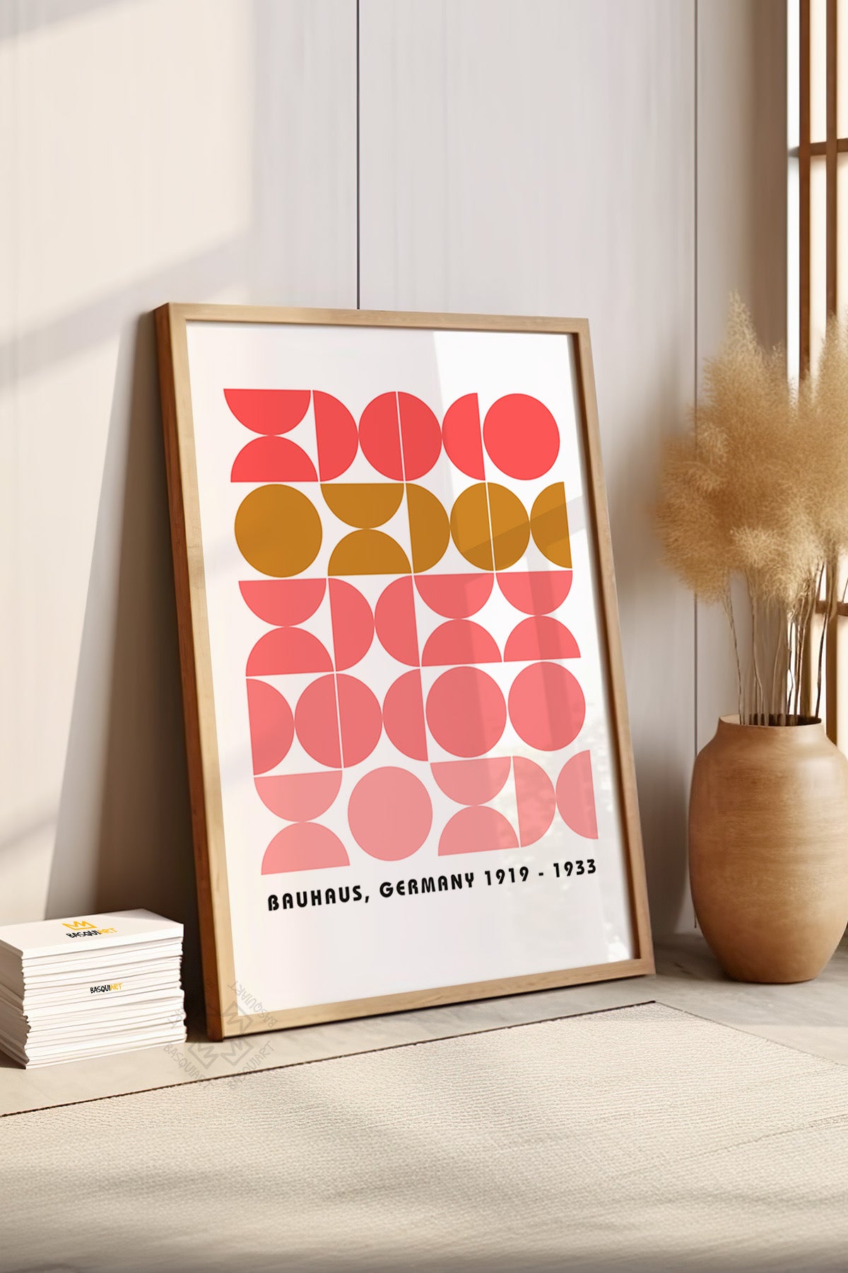 Bauhaus Serisi Ahşap Çerçeveli Poster, Tablo No:115