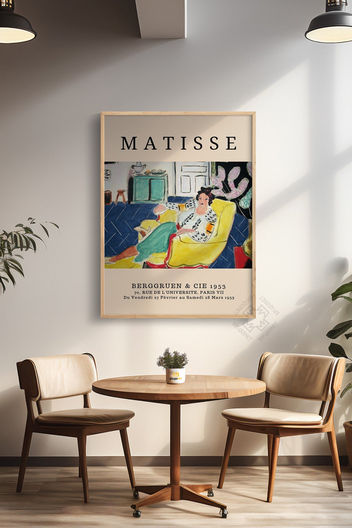 Henri Matisse Serisi Ahşap Çerçeveli Poster, Tablo Duvar Dekoru No:7