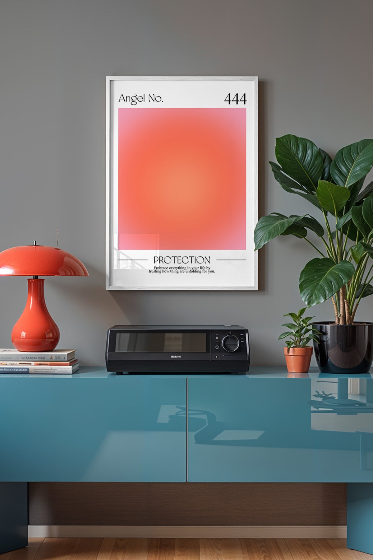 Aura Serisi Beyaz Çerçeveli Poster, Tablo No:8