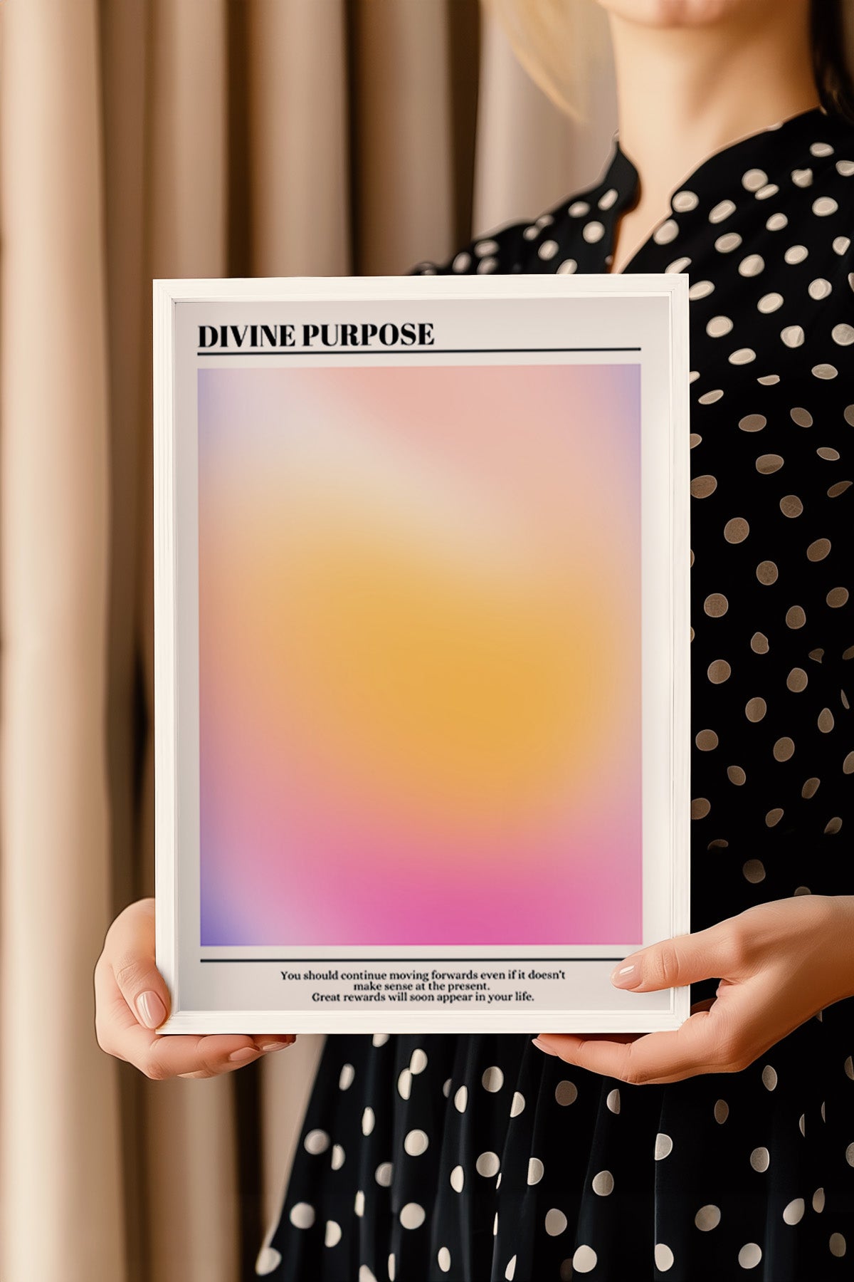 Aura Serisi Beyaz Çerçeveli Poster, Tablo No:141