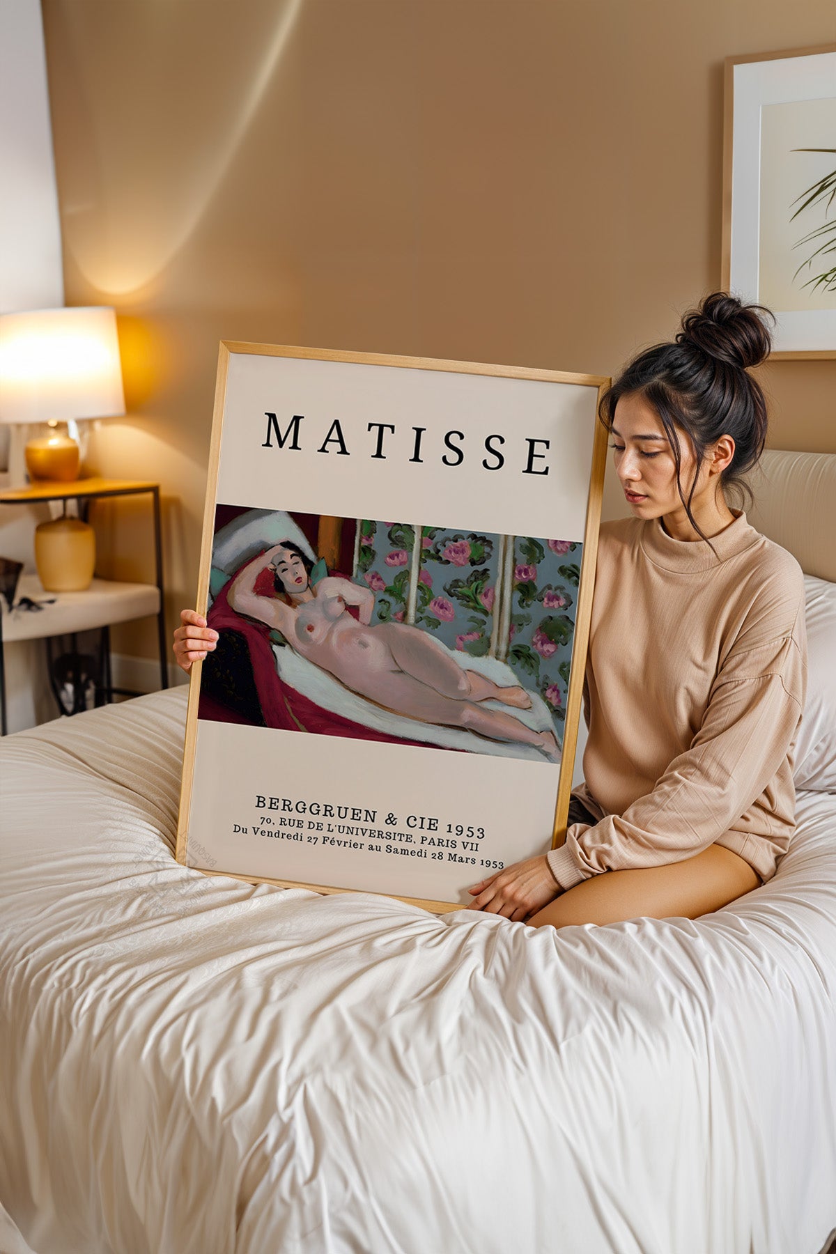 Henri Matisse Serisi Ahşap Çerçeveli Poster, Tablo Duvar Dekoru No:5