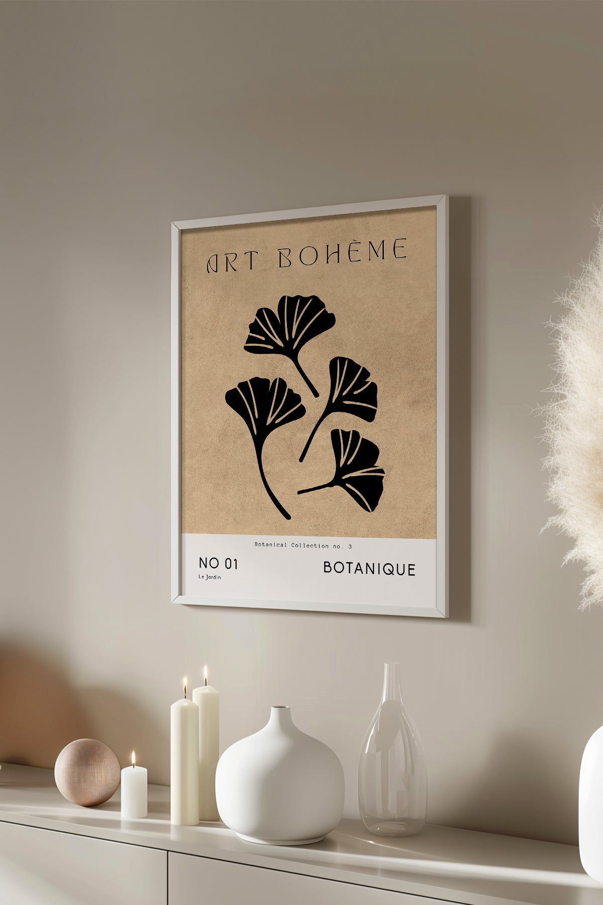 Bohemian Serisi Beyaz Çerçeveli Poster, Tablo No:117