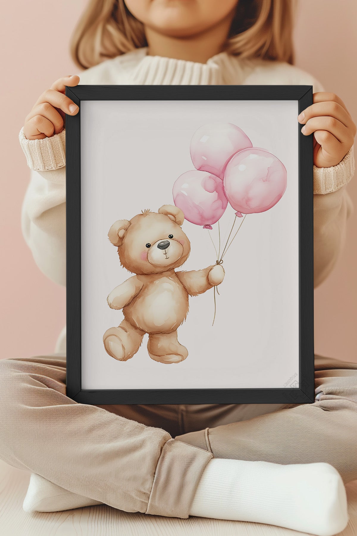 Çocuk Odası, Bebek Odası Siyah Çerçeveli Poster, Tablo No:53