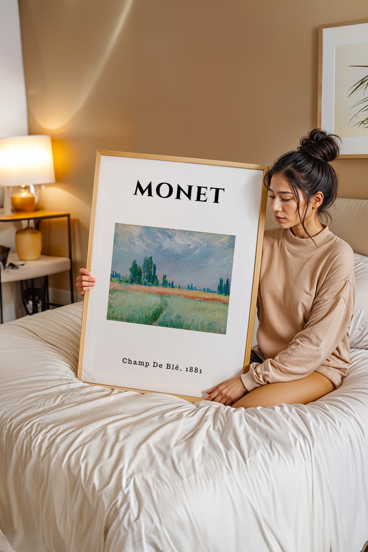 Claude Monet Serisi Ahşap Çerçeveli Poster, Tablo Duvar Dekoru No:6
