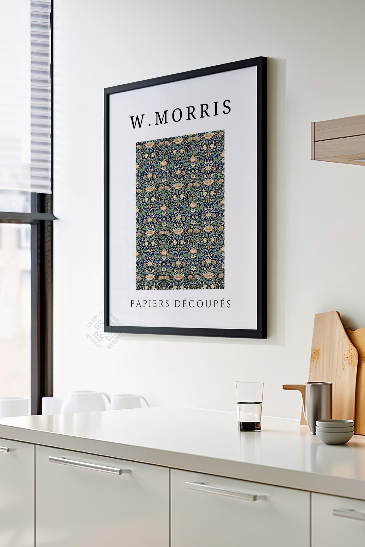 William Morris Serisi Siyah Çerçeveli Poster, Tablo Duvar Dekoru No:24