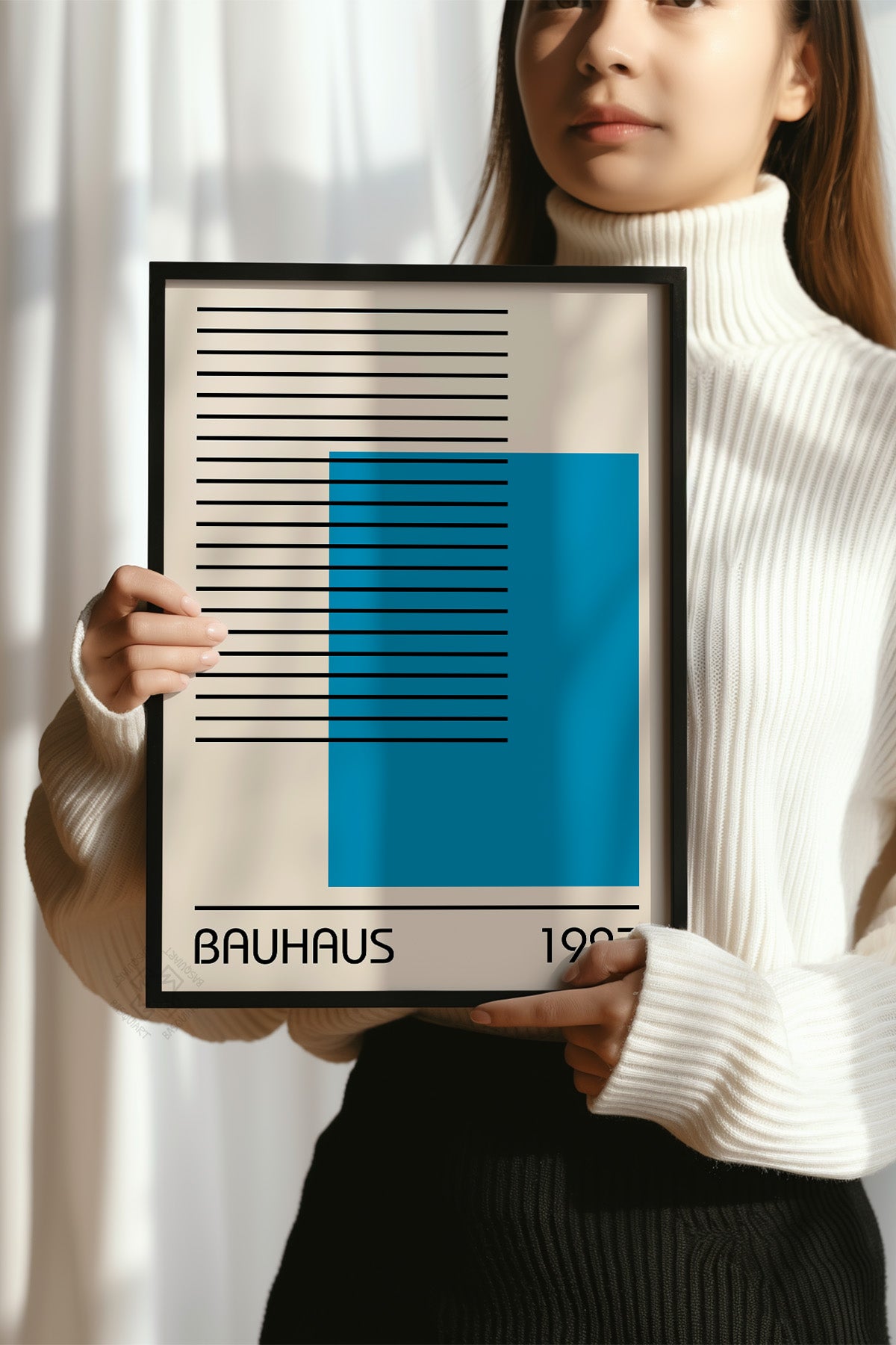 Bauhaus Serisi Siyah Çerçeveli Poster, Tablo No:16