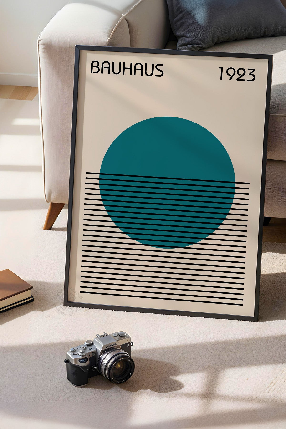 Bauhaus Serisi Siyah Çerçeveli Poster, Tablo No:20
