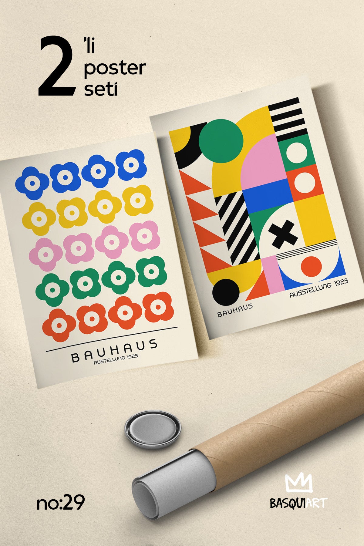 Bauhaus 2'li Poster Seti, Duvar Dekoru No:29