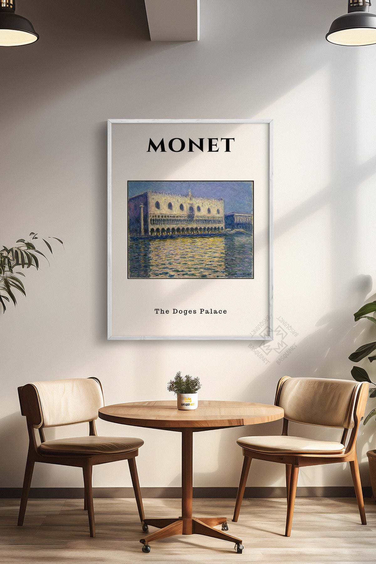 Claude Monet Serisi Beyaz Çerçeveli Poster, Tablo Duvar Dekoru No:17