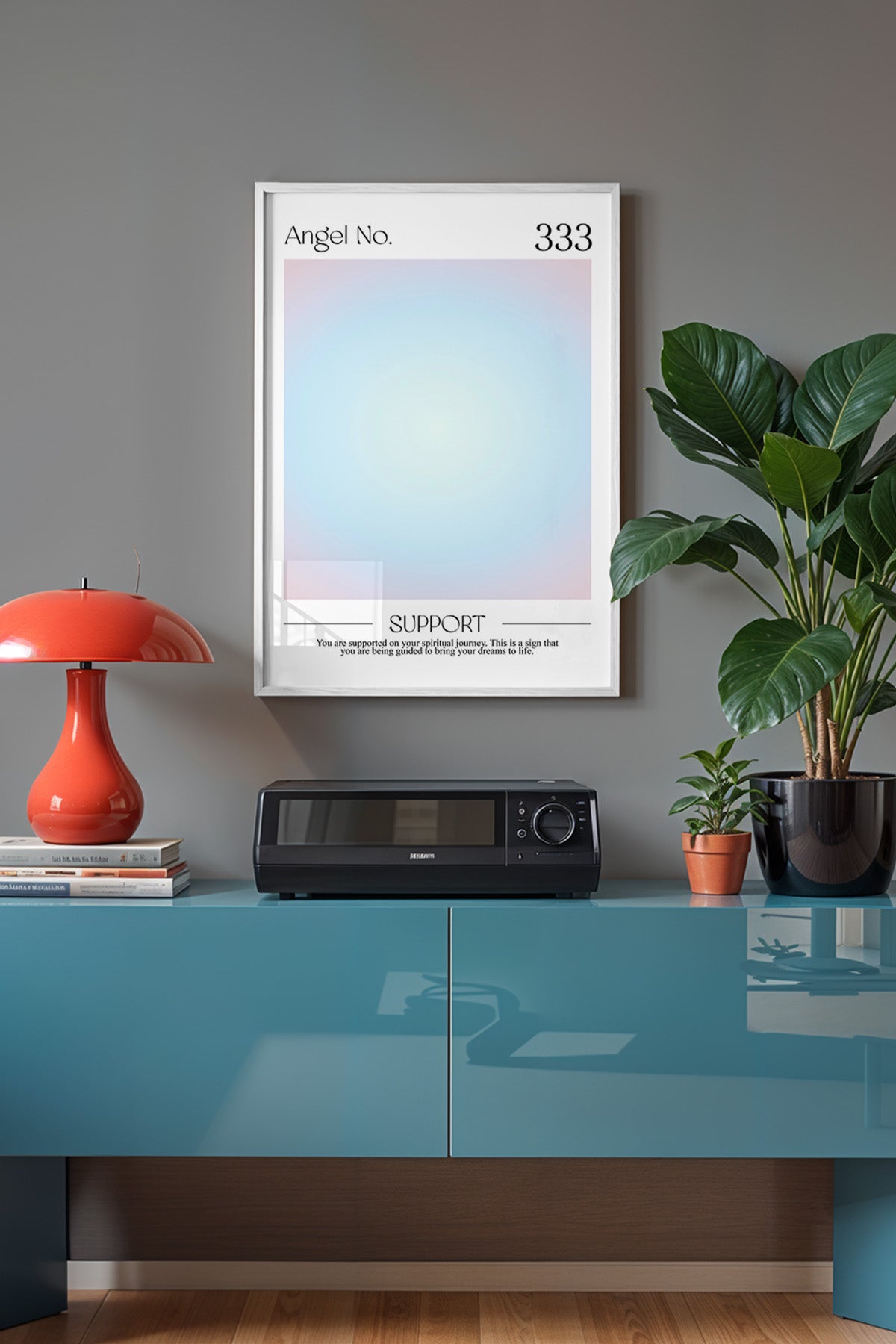 Aura Serisi Beyaz Çerçeveli Poster, Tablo No:7
