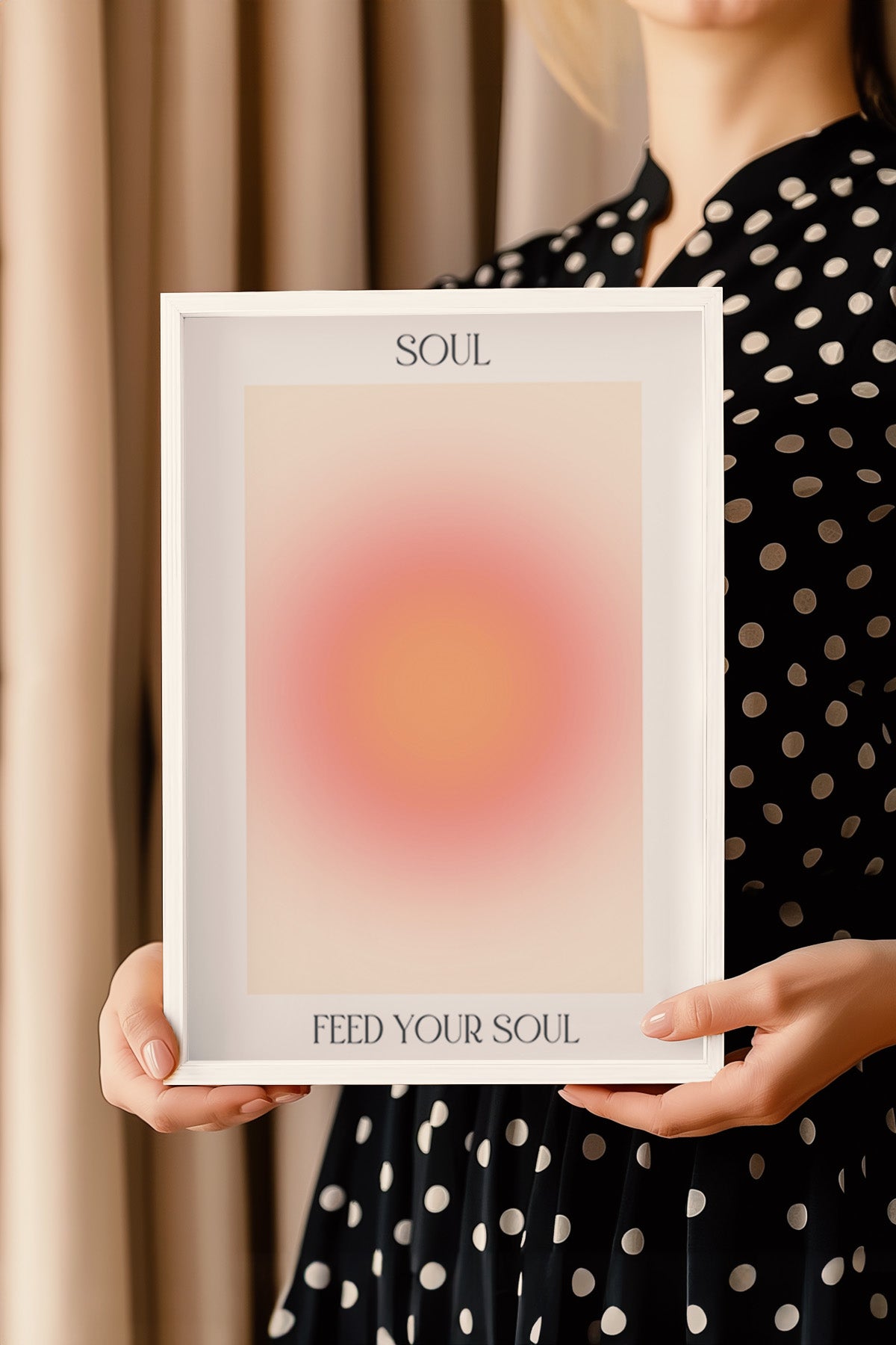 Aura Serisi Beyaz Çerçeveli Poster, Tablo No:142