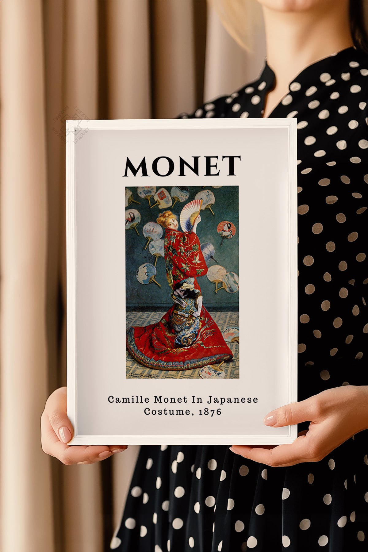 Claude Monet Serisi Beyaz Çerçeveli Poster, Tablo Duvar Dekoru No:8