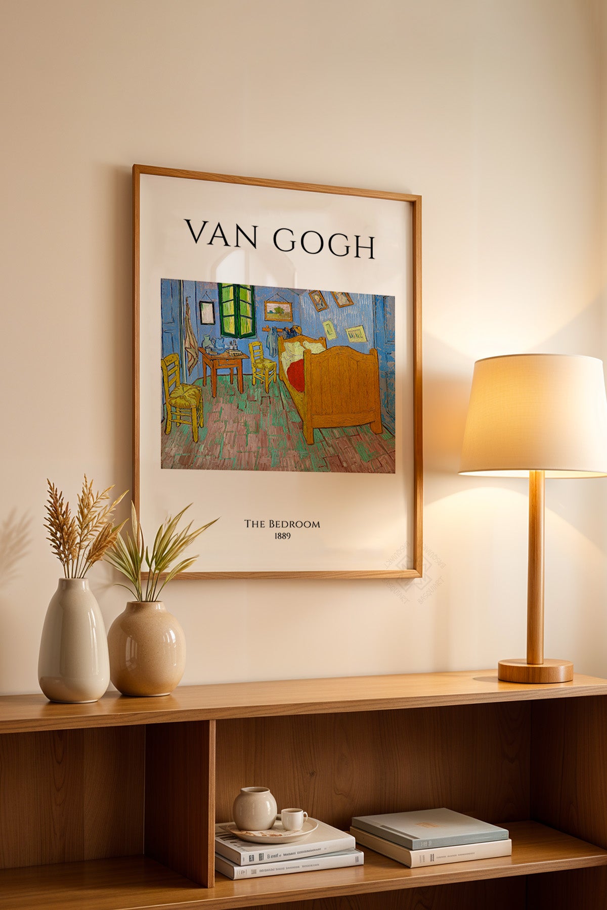 Vincent Van Gogh Serisi Ahşap Çerçeveli Poster, Tablo Duvar Dekoru No:19