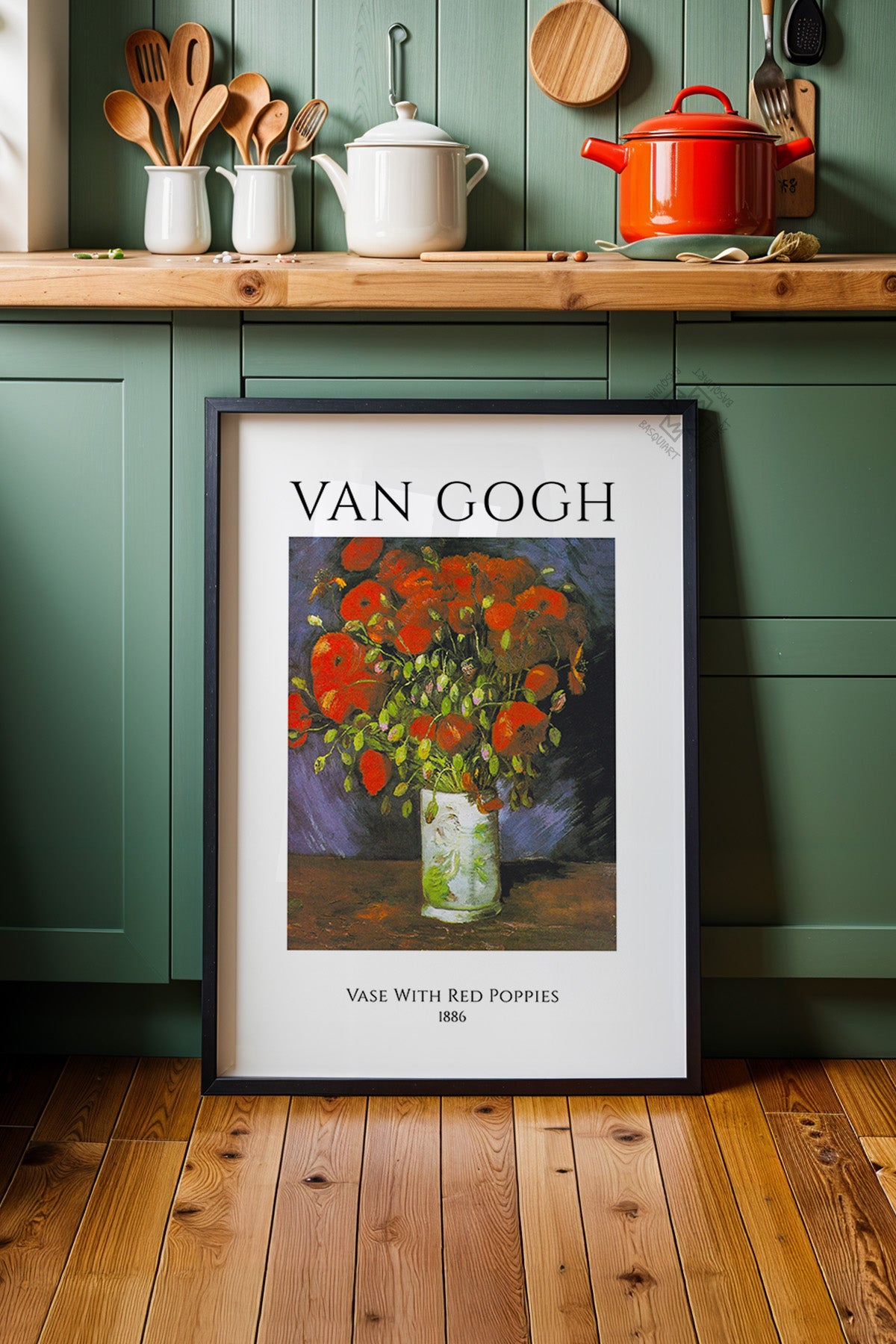 Vincent Van Gogh Serisi Siyah Çerçeveli Poster, Tablo Duvar Dekoru No:13