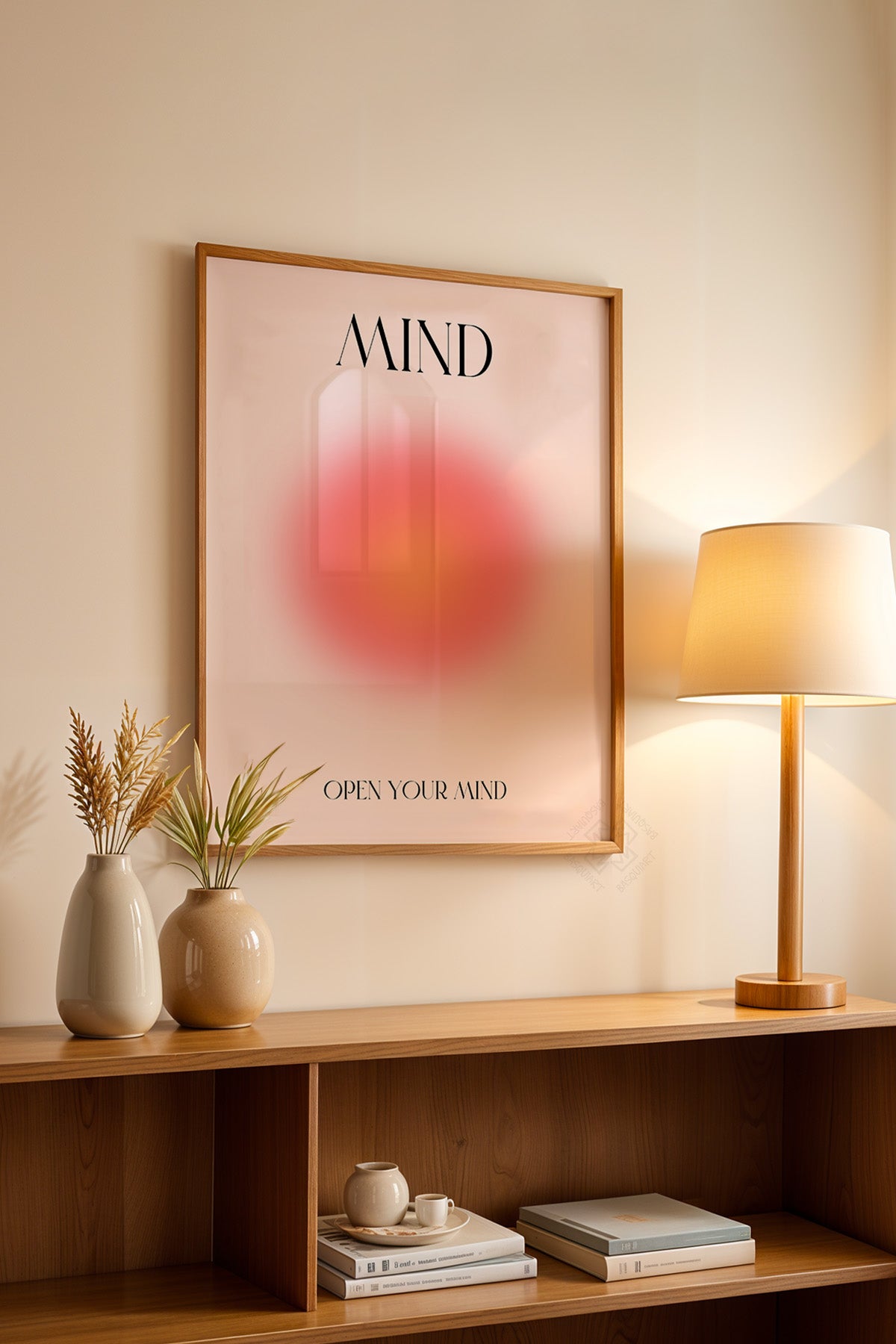 Aura Serisi Ahşap Çerçeveli Poster, Tablo No:162