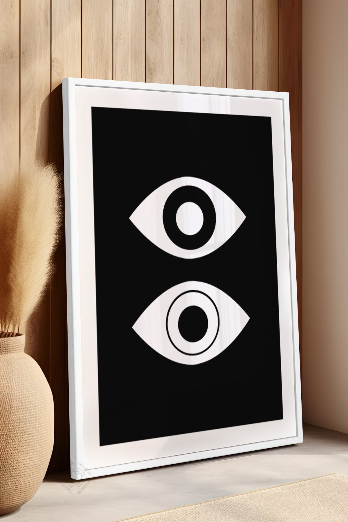 Bauhaus Serisi Beyaz Çerçeveli Poster, Tablo No:49