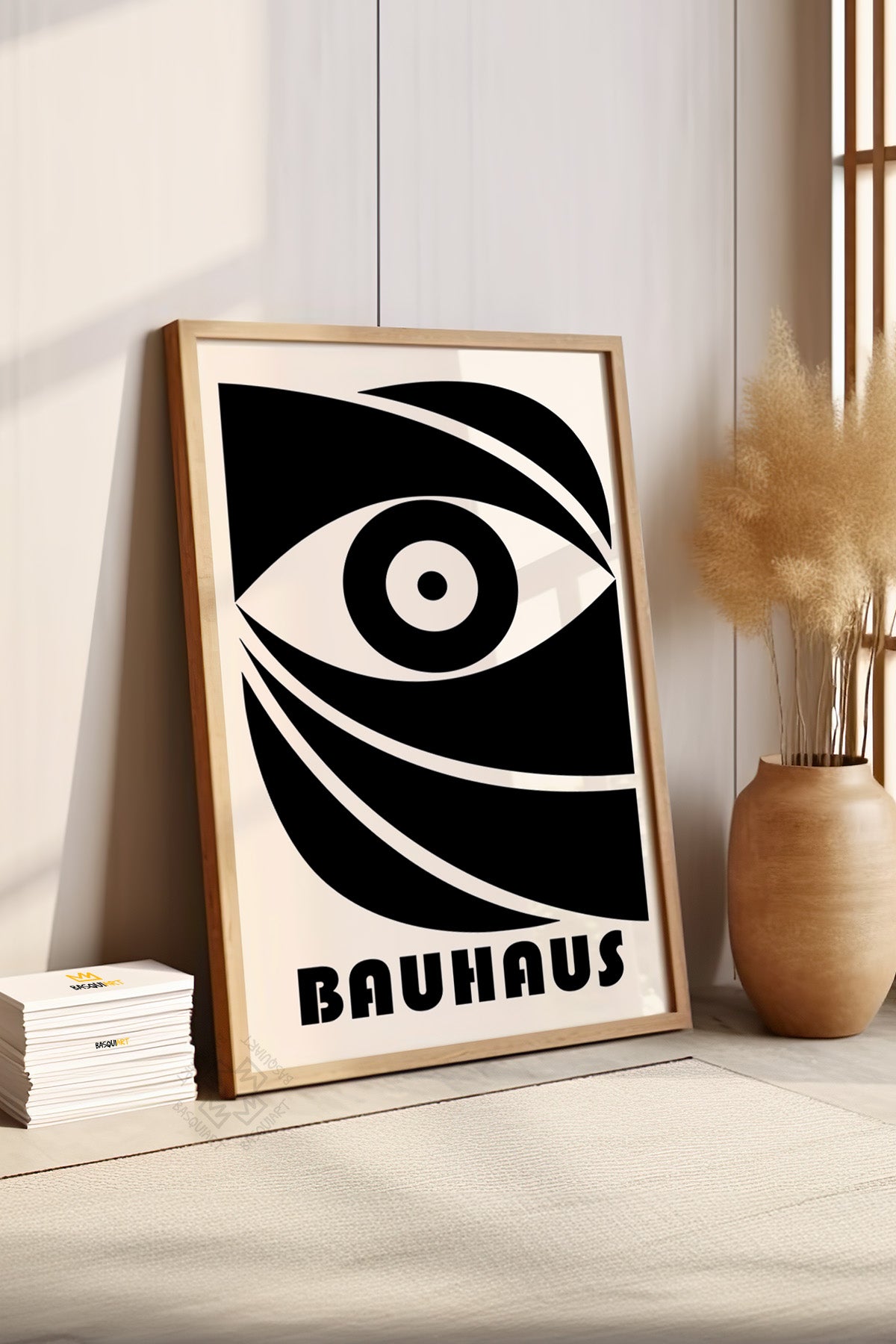 Bauhaus Serisi Ahşap Çerçeveli Poster, Tablo No:60