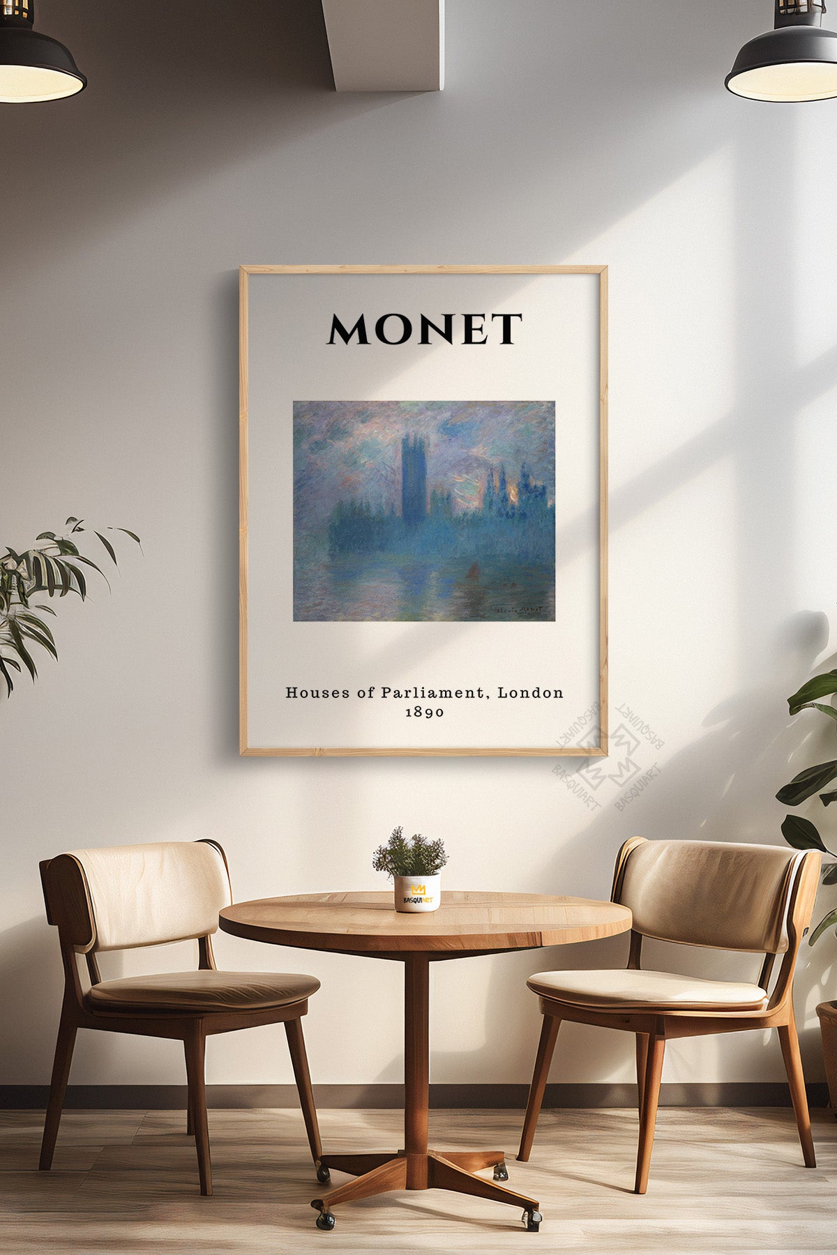 Claude Monet Serisi Ahşap Çerçeveli Poster, Tablo Duvar Dekoru No:3