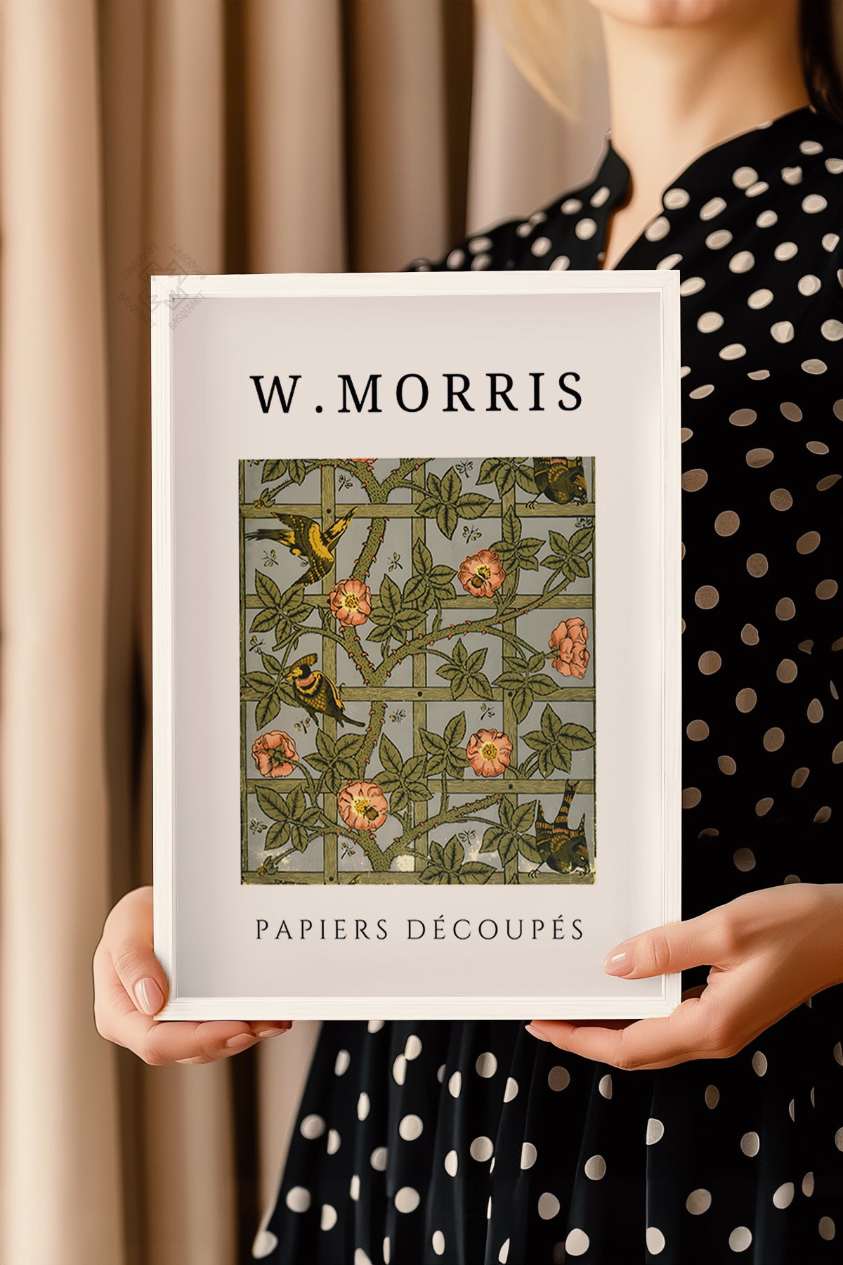 William Morris Serisi Beyaz Çerçeveli Poster, Tablo Duvar Dekoru No:4