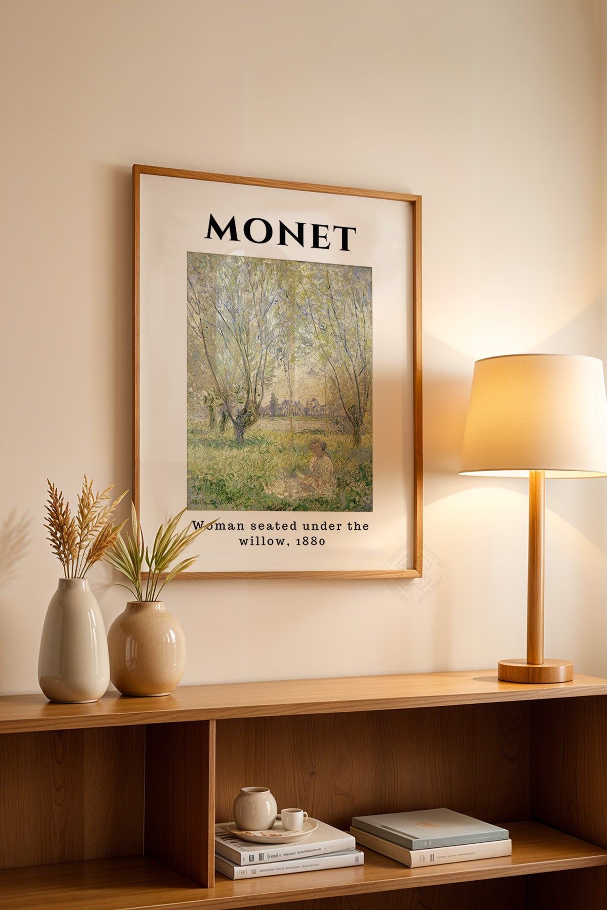 Claude Monet Serisi Ahşap Çerçeveli Poster, Tablo Duvar Dekoru No:1