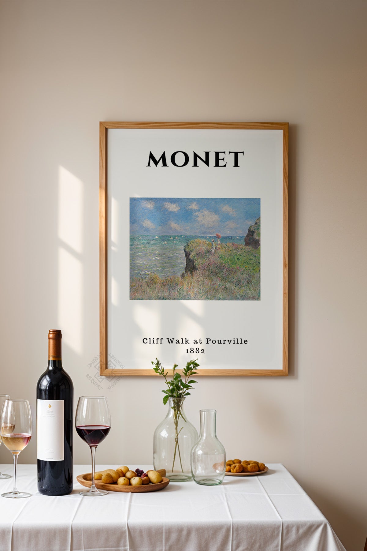 Claude Monet Serisi Ahşap Çerçeveli Poster, Tablo Duvar Dekoru No:5