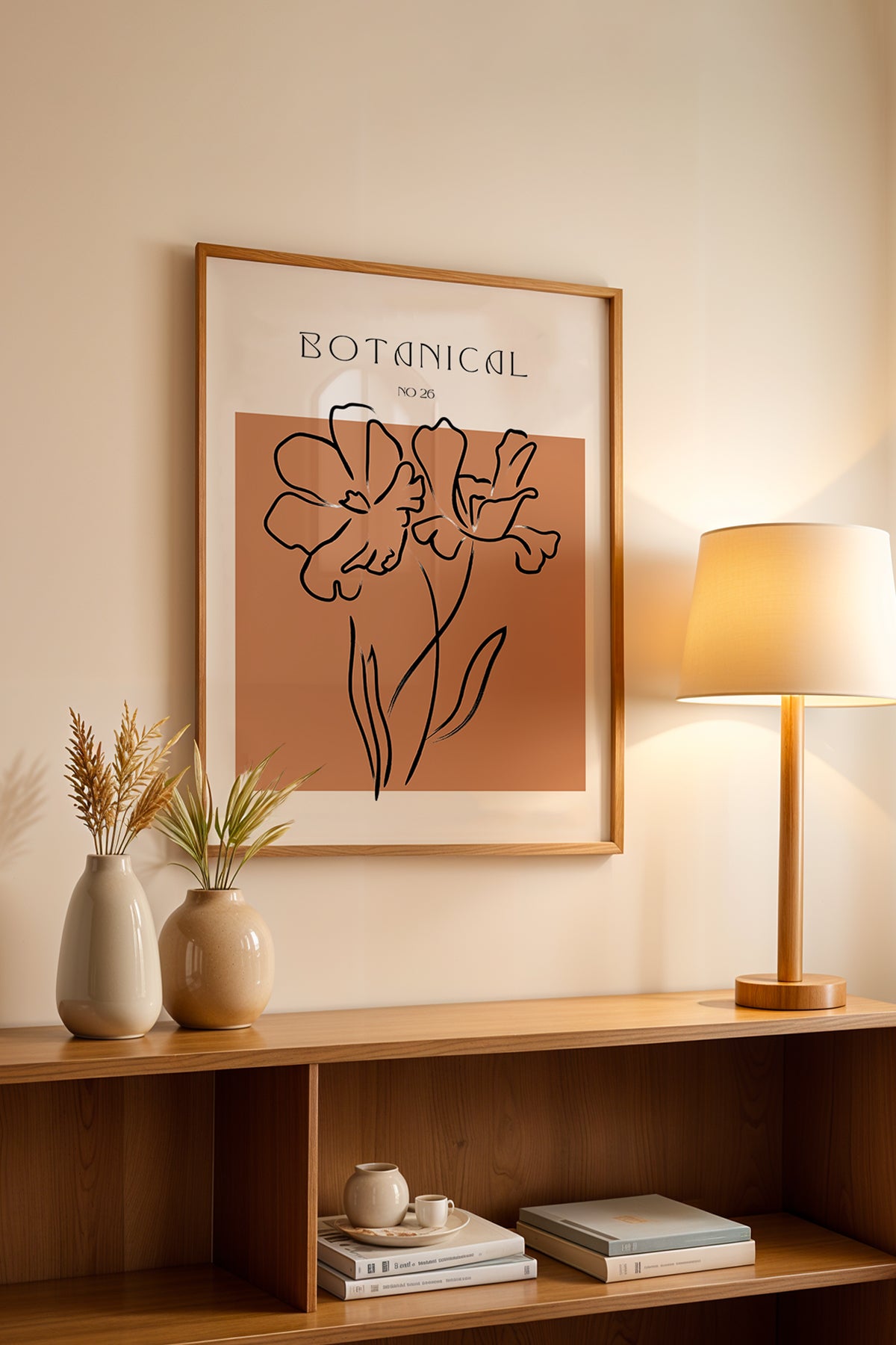 Bohemian Serisi Ahşap Çerçeveli Poster, Tablo No:124