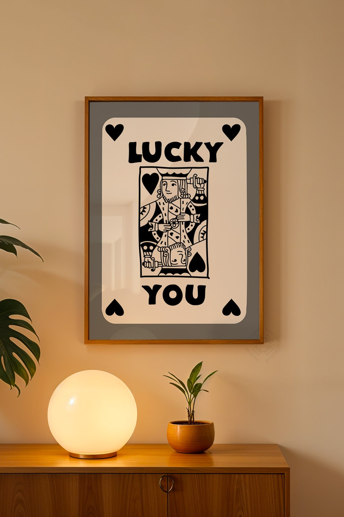 Lucky You Serisi Ahşap Çerçeveli Poster, Tablo Duvar Dekoru No:105