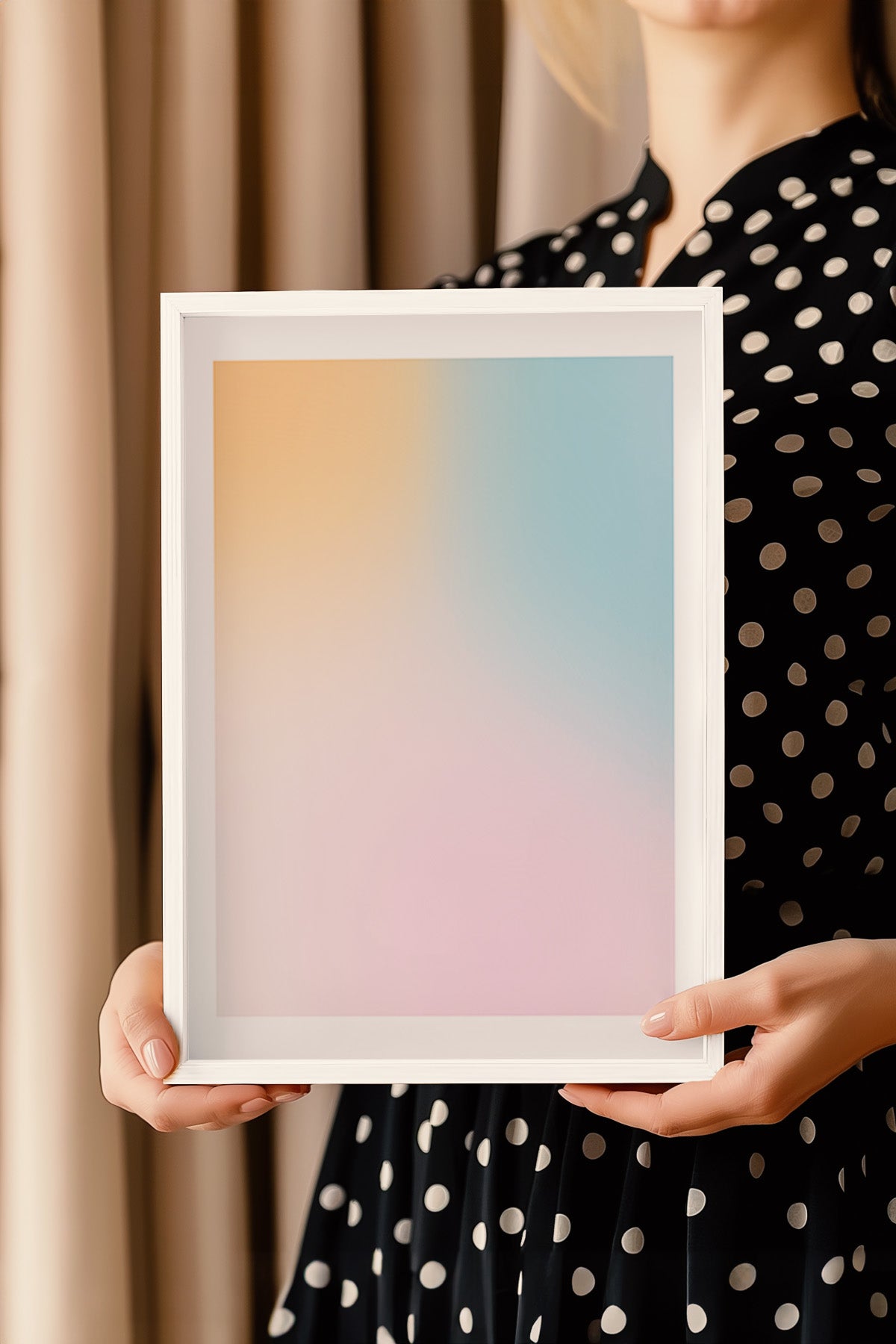 Aura Serisi Beyaz Çerçeveli Poster, Tablo No:25