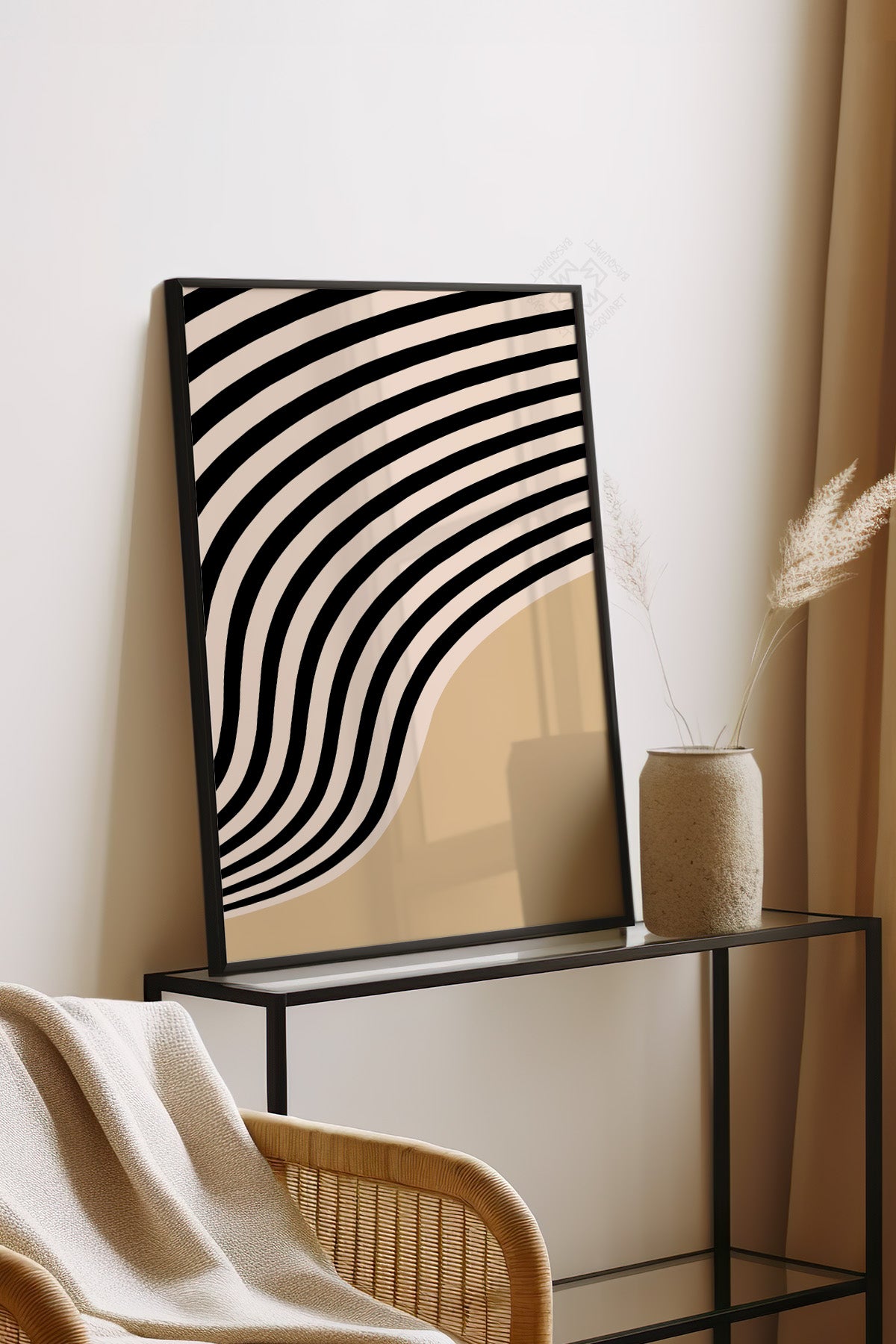 Bauhaus Serisi Siyah Çerçeveli Poster, Tablo No:66
