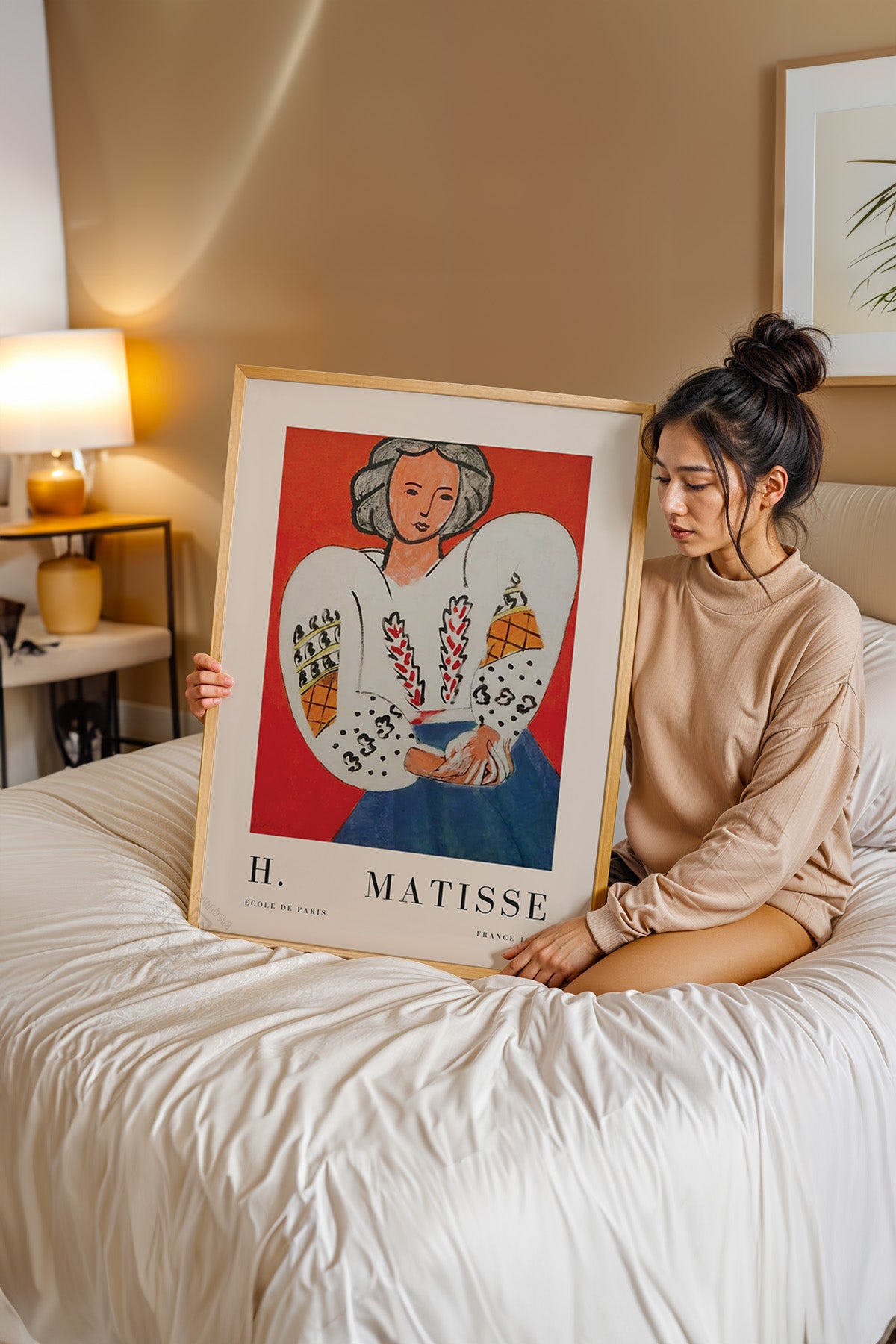 Henri Matisse Serisi Ahşap Çerçeveli Poster, Tablo Duvar Dekoru No:15