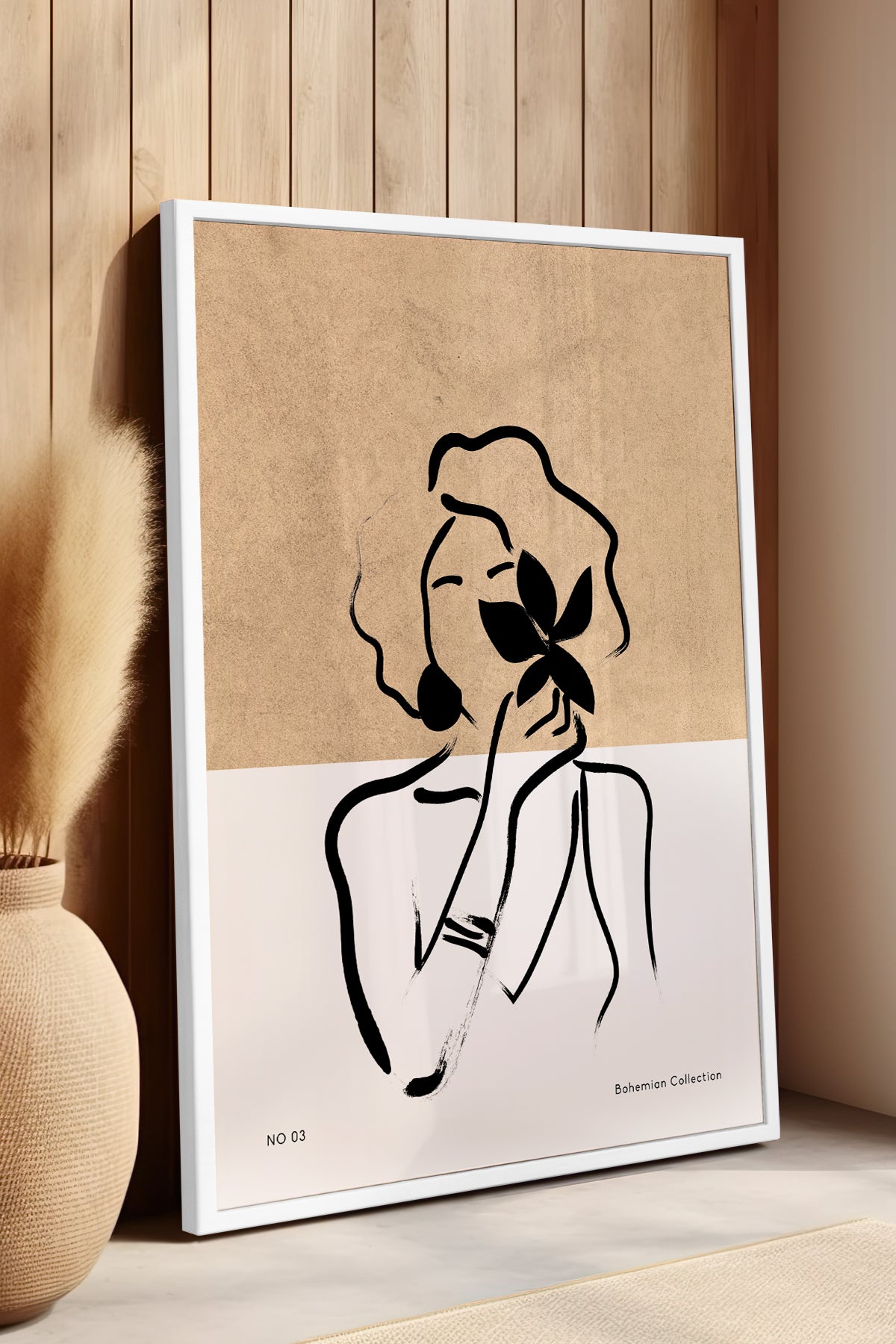 Bohemian Serisi Beyaz Çerçeveli Poster, Tablo No:88