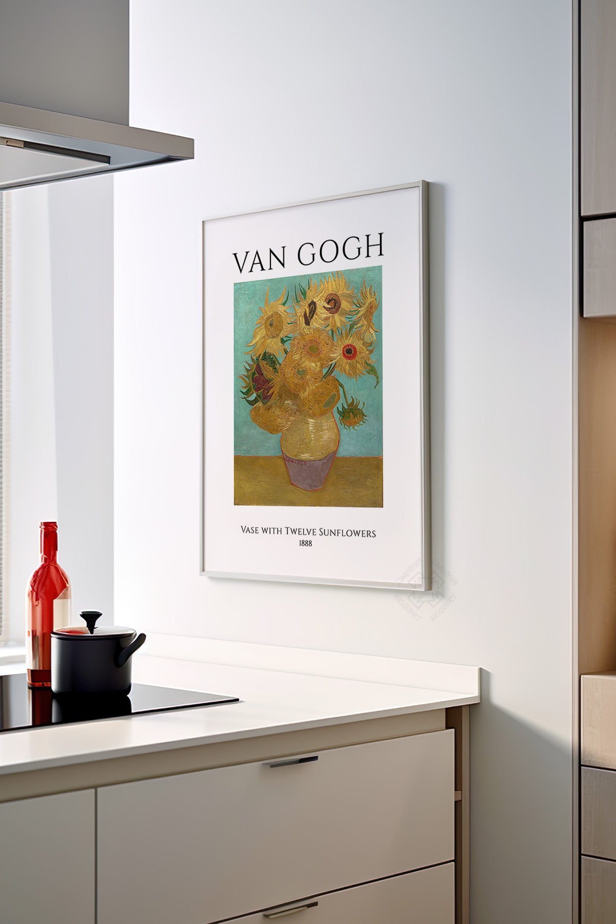 Vincent Van Gogh Serisi Beyaz Çerçeveli Poster, Tablo Duvar Dekoru No:17