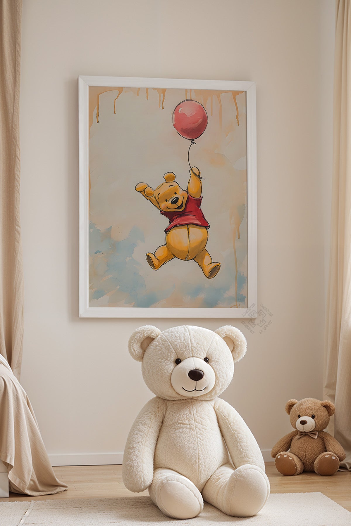 Çocuk Odası, Bebek Odası Beyaz Çerçeveli Poster, Tablo No:69