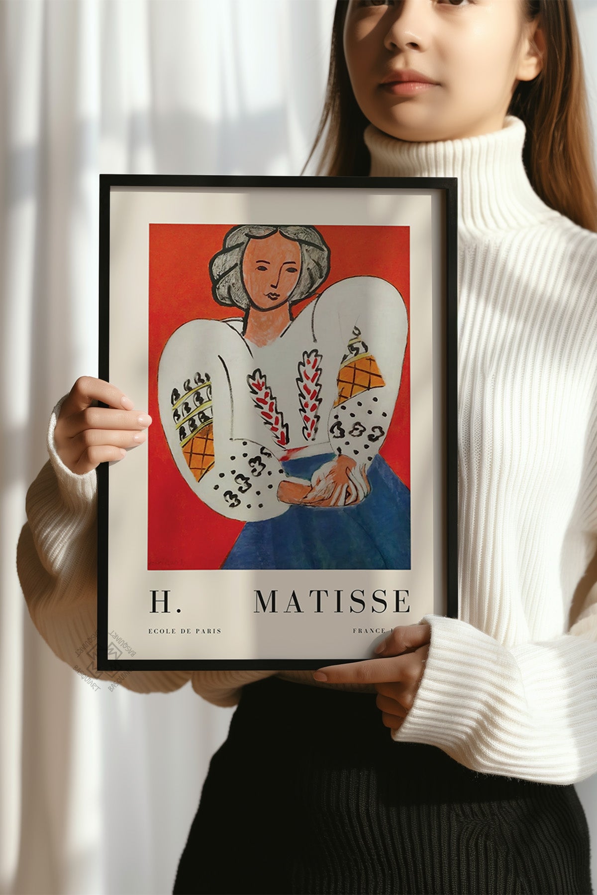 Henri Matisse Serisi Siyah Çerçeveli Poster, Tablo Duvar Dekoru No:15