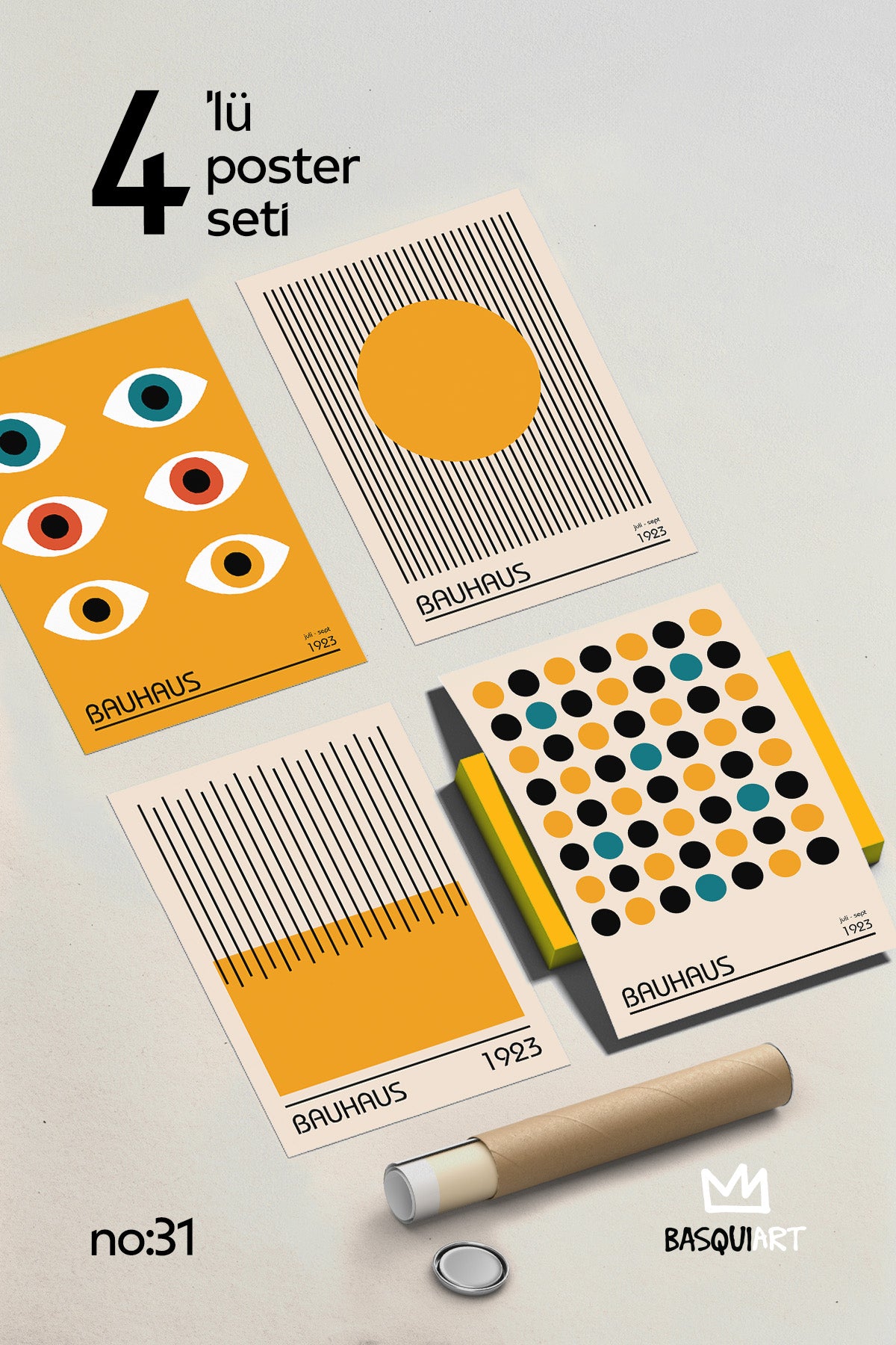 Bauhaus 4'lü Poster Seti, Duvar Dekoru No:31