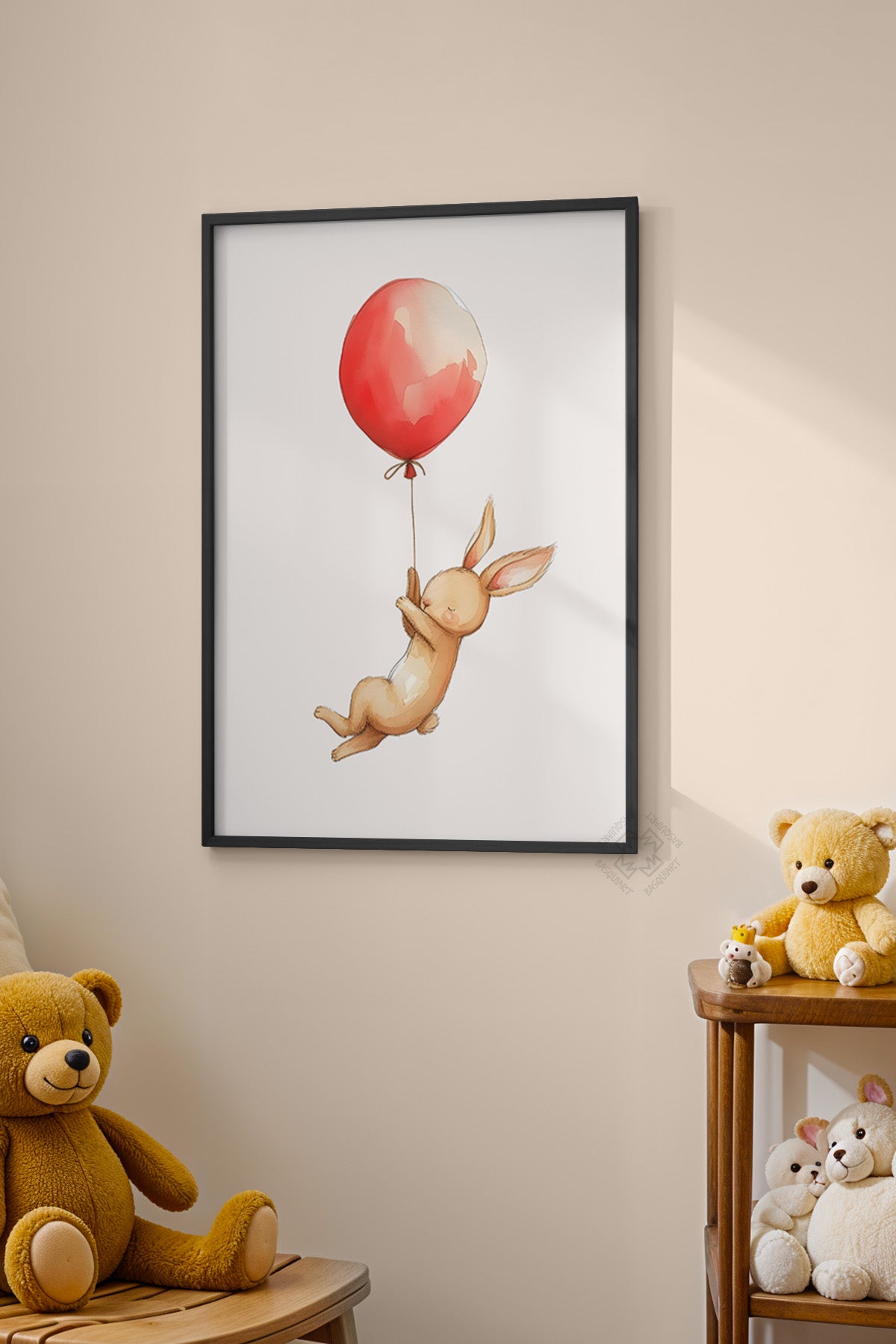 Çocuk Odası, Bebek Odası Siyah Çerçeveli Poster, Tablo No:75