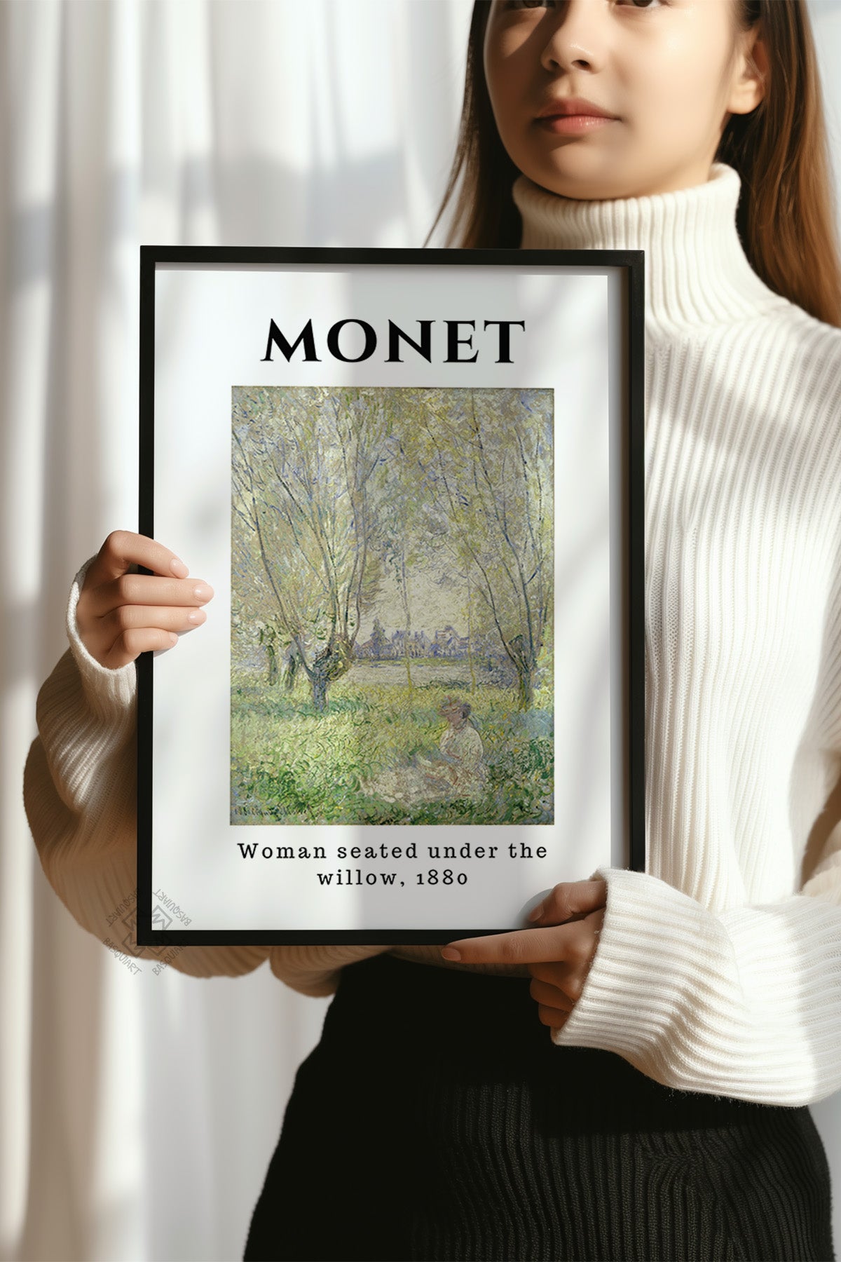 Claude Monet Serisi Siyah Çerçeveli Poster, Tablo Duvar Dekoru No:1