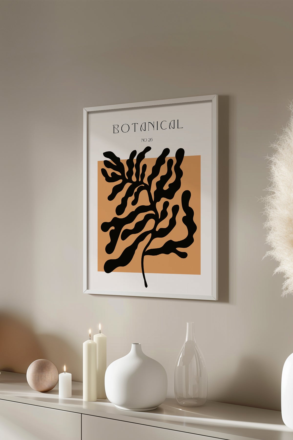 Bohemian Serisi Beyaz Çerçeveli Poster, Tablo No:126